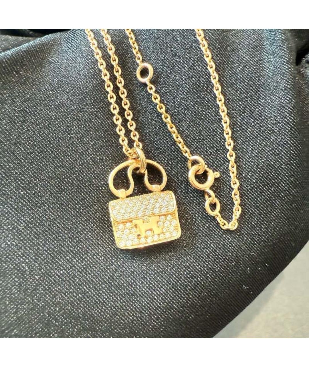 HERMES Золотая подвеска из розового золота, фото 5