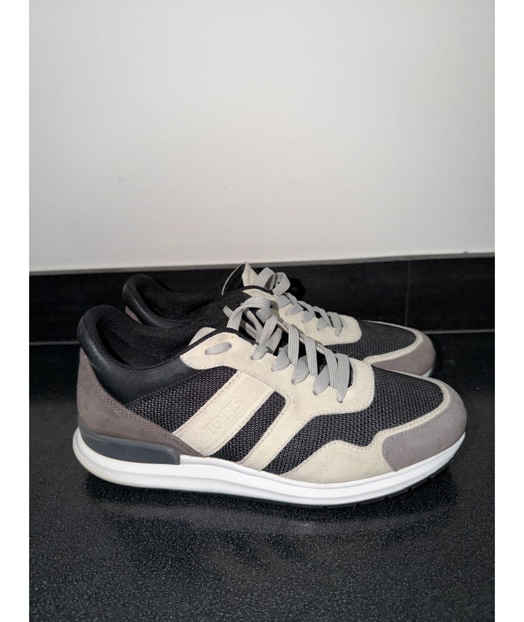 TOD'S Мульти текстильные низкие кроссовки / кеды, фото 6