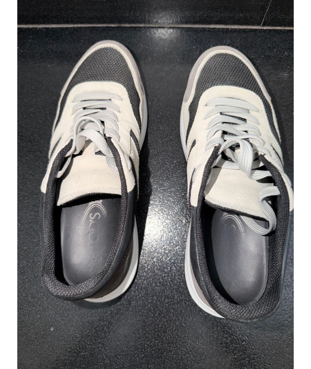 TOD'S Мульти текстильные низкие кроссовки / кеды, фото 3