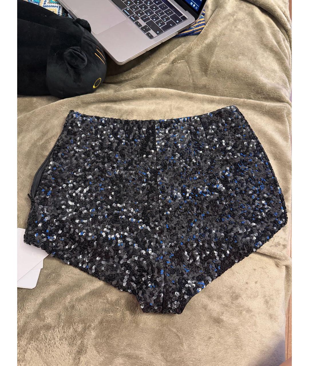 SAINT LAURENT Черные полиэстеровые шорты, фото 2