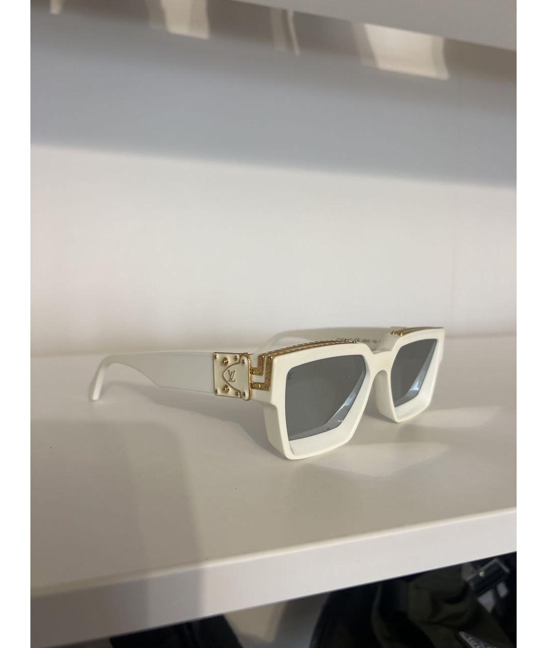 LOUIS VUITTON Белые пластиковые солнцезащитные очки, фото 7