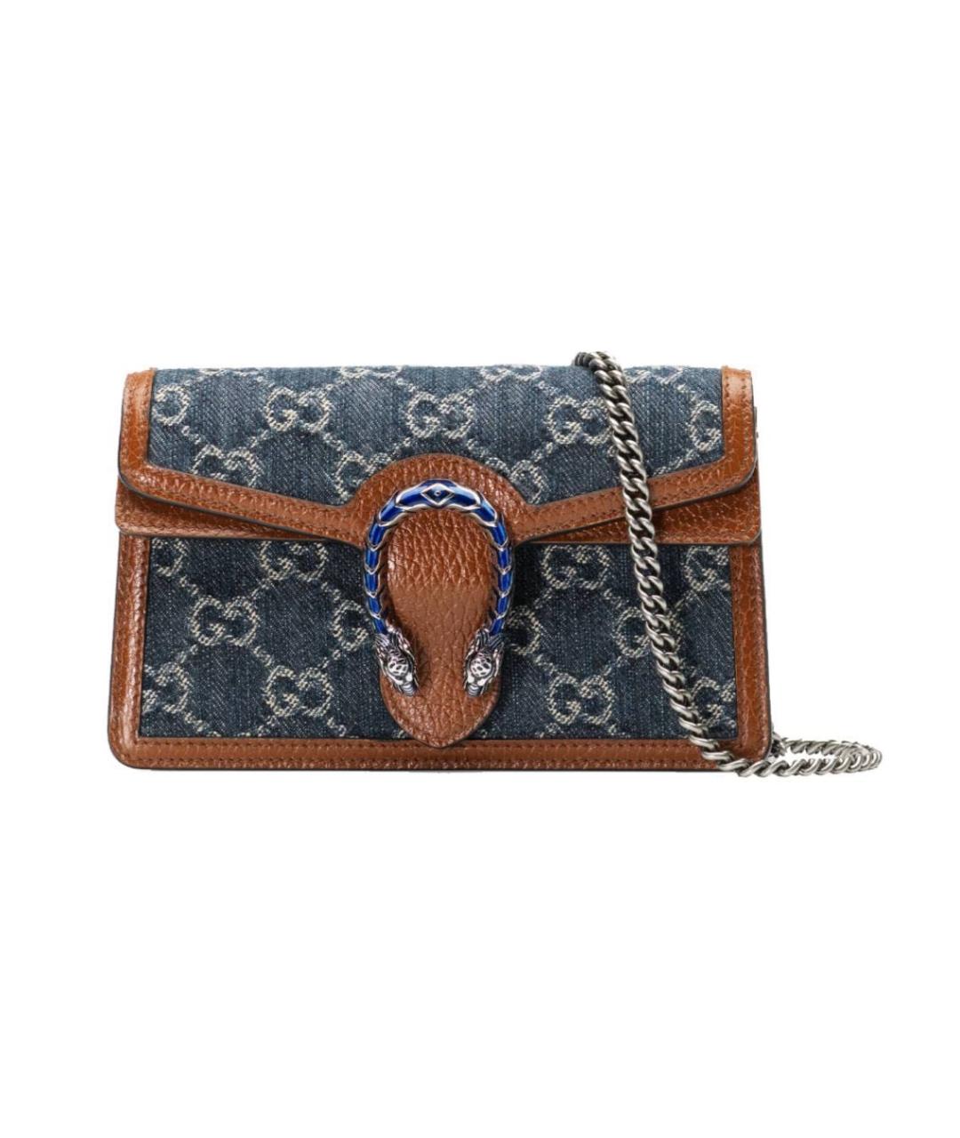 GUCCI Темно-синяя деним сумка через плечо, фото 6