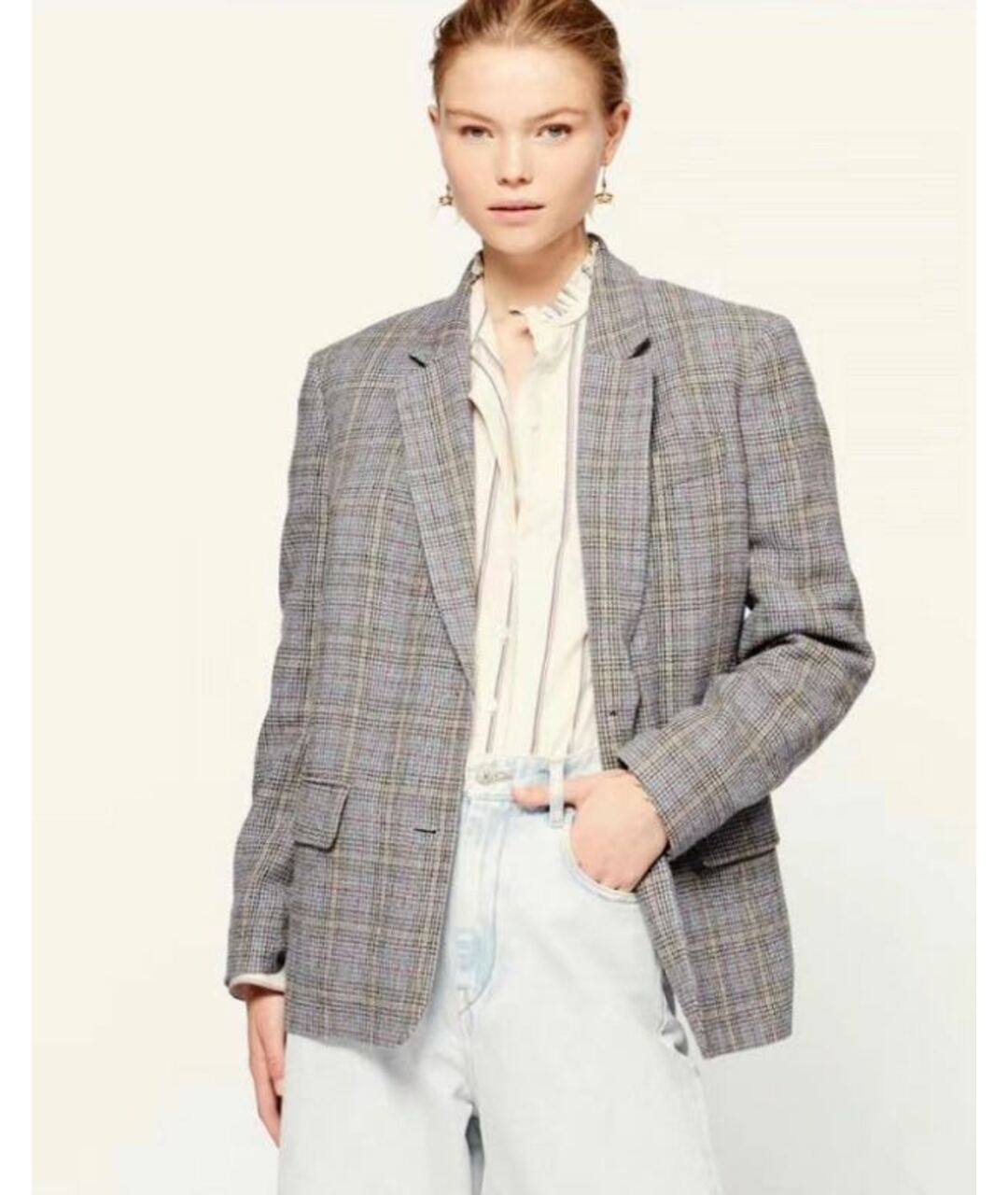 ISABEL MARANT ETOILE Серый шерстяной жакет/пиджак, фото 3