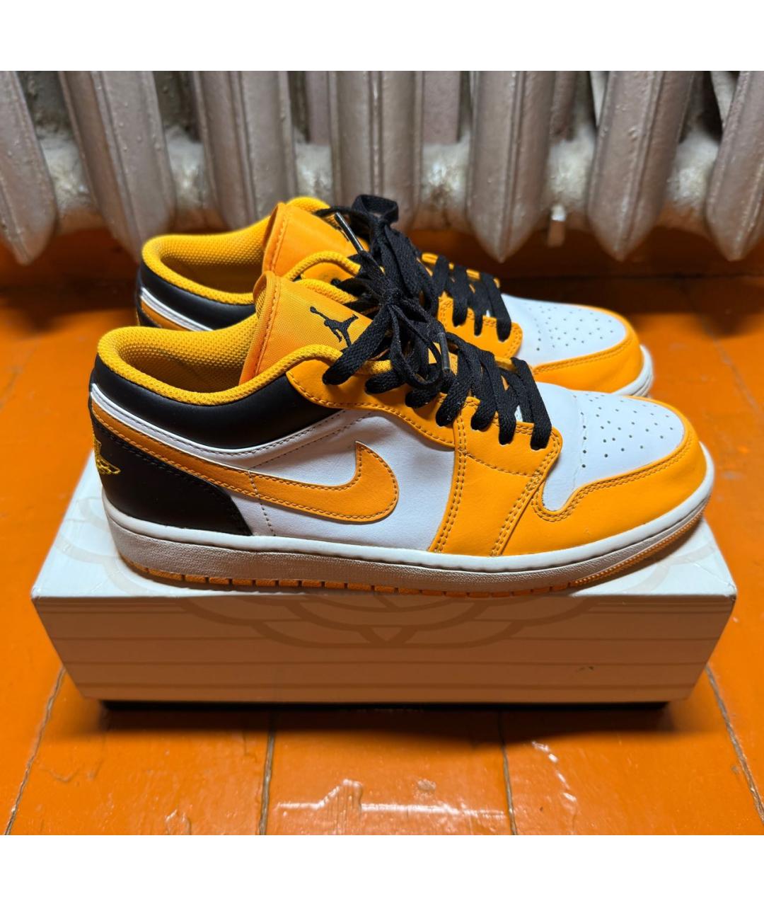 JORDAN Желтые низкие кроссовки / кеды, фото 5