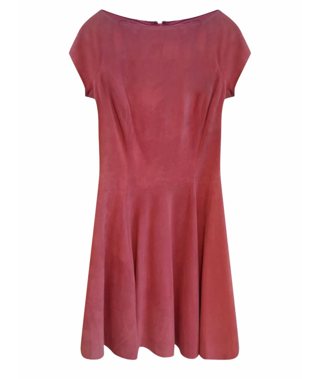 RALPH LAUREN Розовое замшевое повседневное платье, фото 1