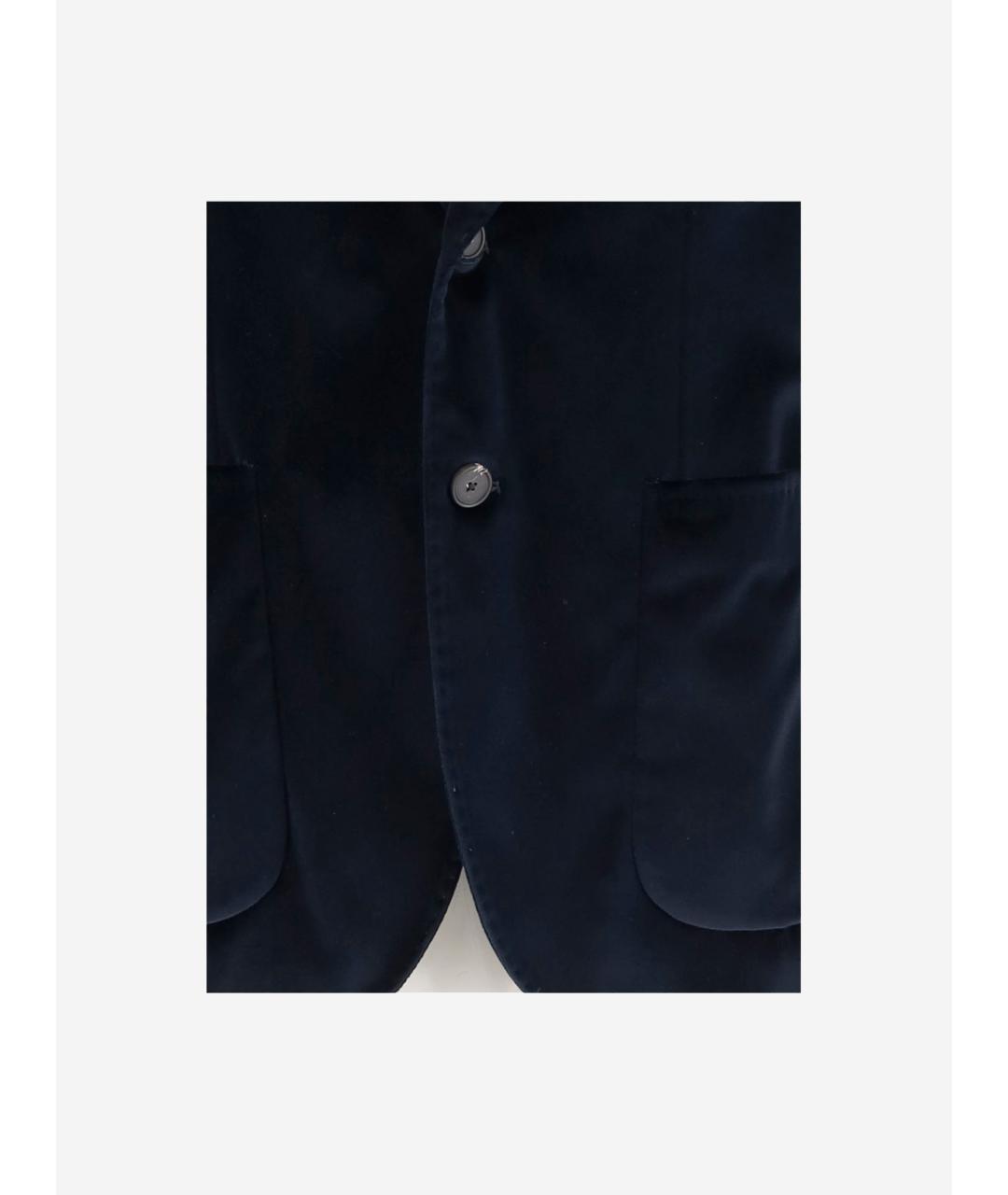 TAGLIATORE Синий хлопко-эластановый пиджак, фото 3