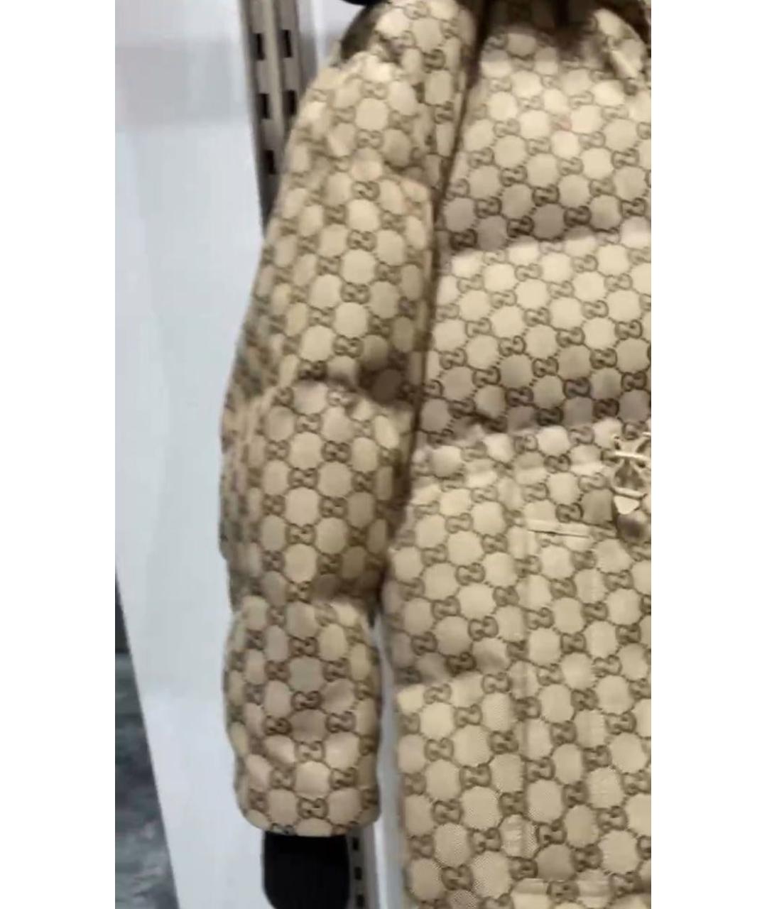 GUCCI Коричневый деним пуховик, фото 2