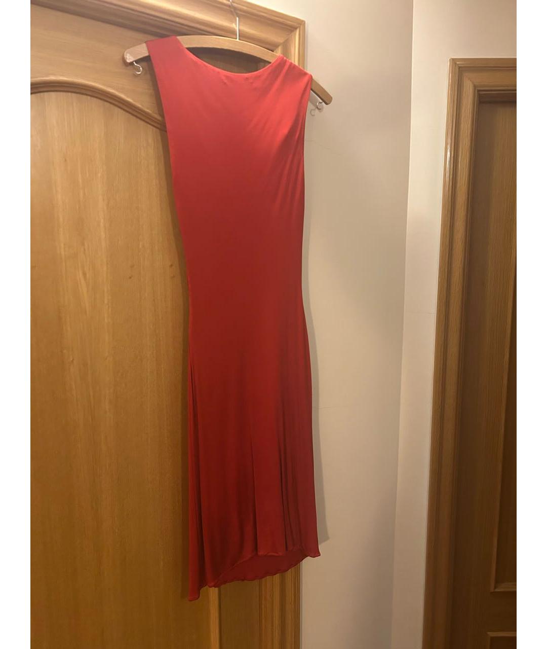 ROBERTO CAVALLI Красное вискозное коктейльное платье, фото 2