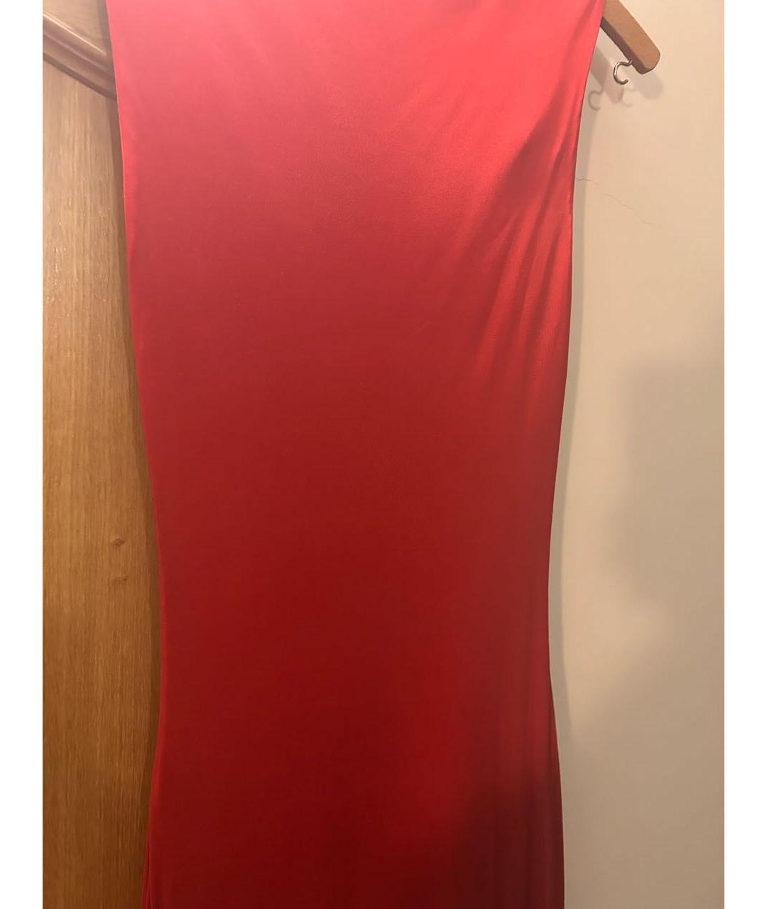 ROBERTO CAVALLI Красное вискозное коктейльное платье, фото 5
