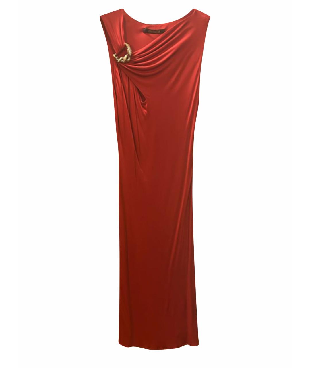 ROBERTO CAVALLI Красное вискозное коктейльное платье, фото 1