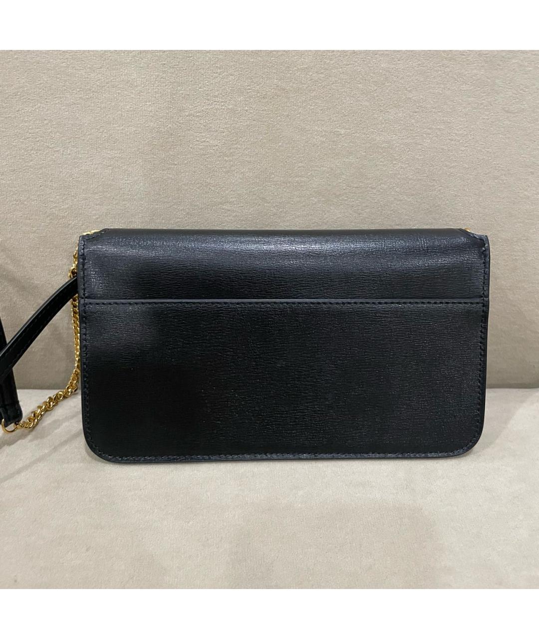 SAINT LAURENT Черная кожаная сумка через плечо, фото 3