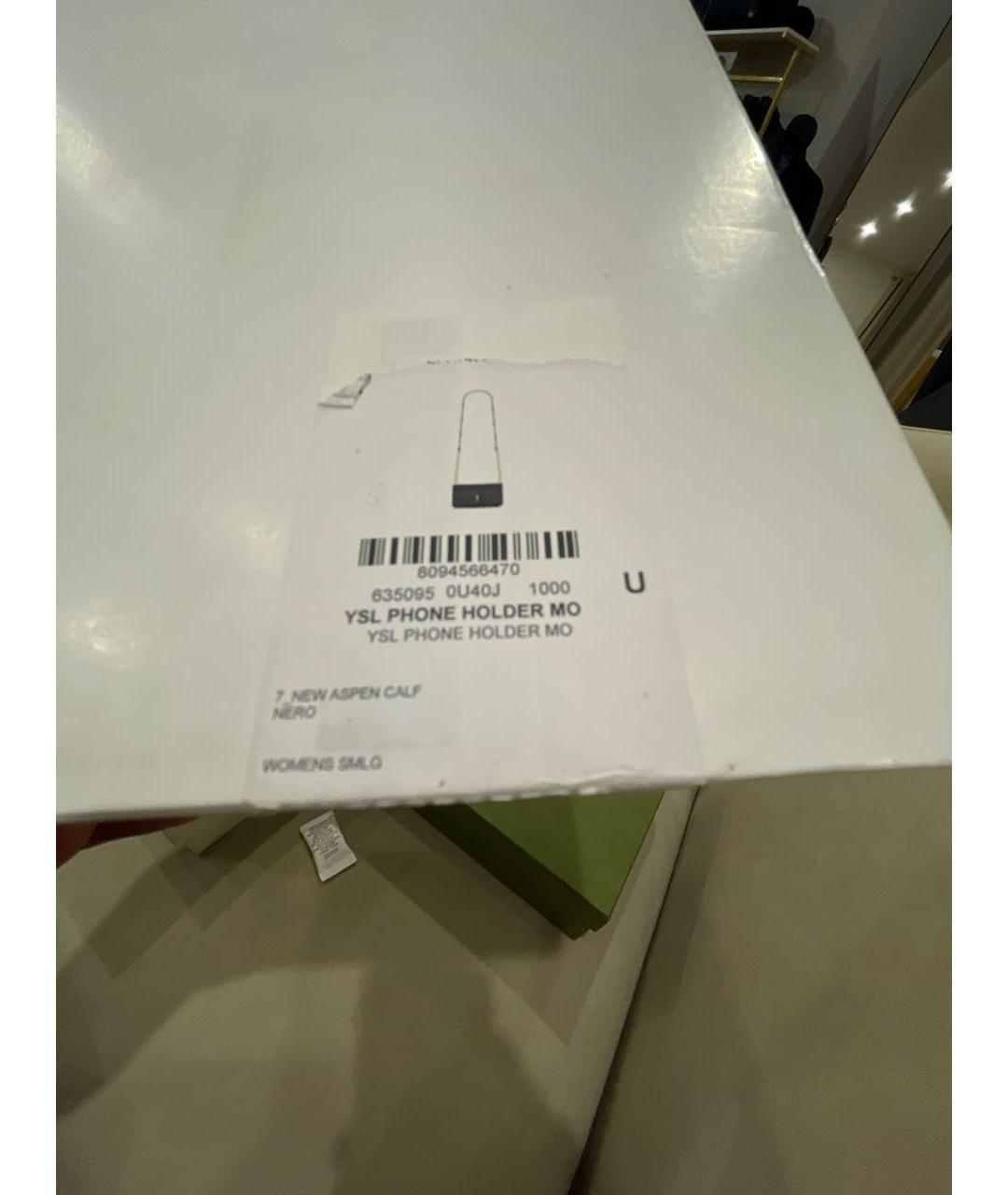 SAINT LAURENT Черная кожаная сумка через плечо, фото 6