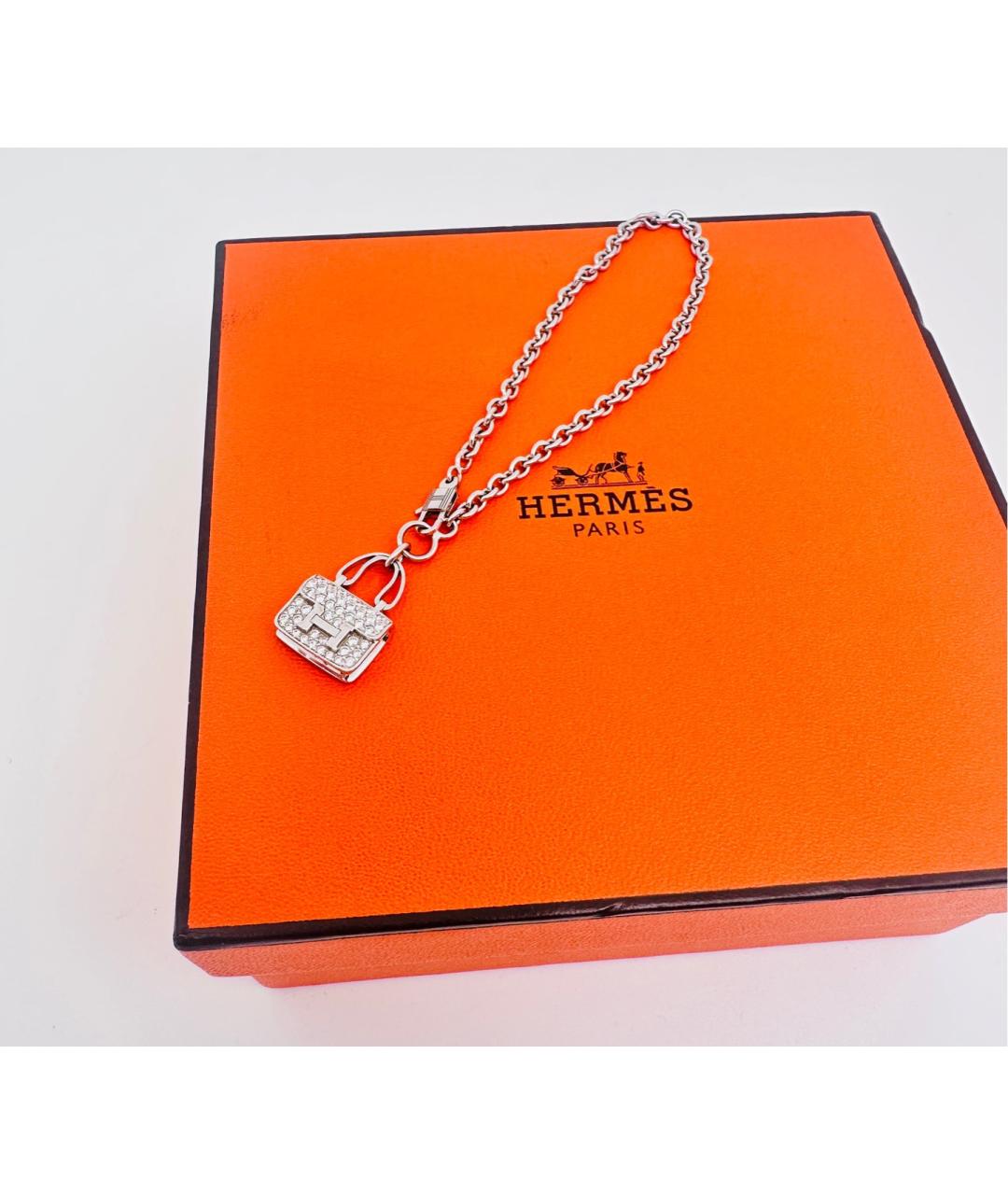 HERMES Серебрянный браслет из белого золота, фото 2