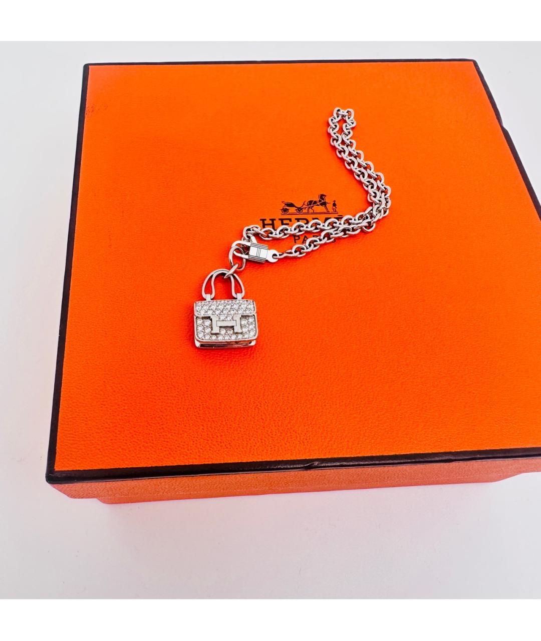 HERMES Серебрянный браслет из белого золота, фото 4