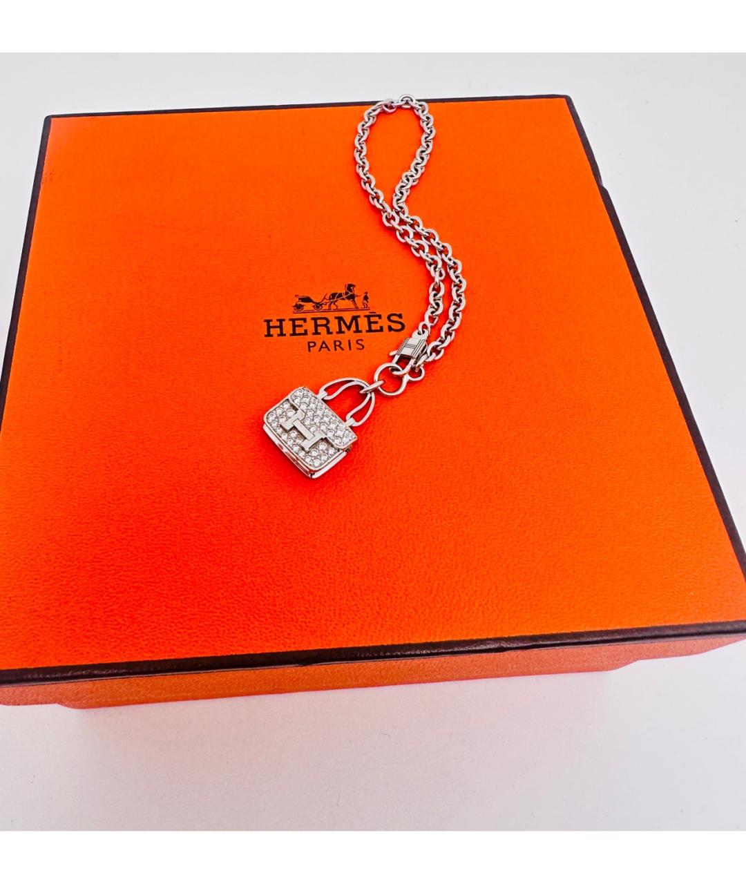HERMES Серебрянный браслет из белого золота, фото 3