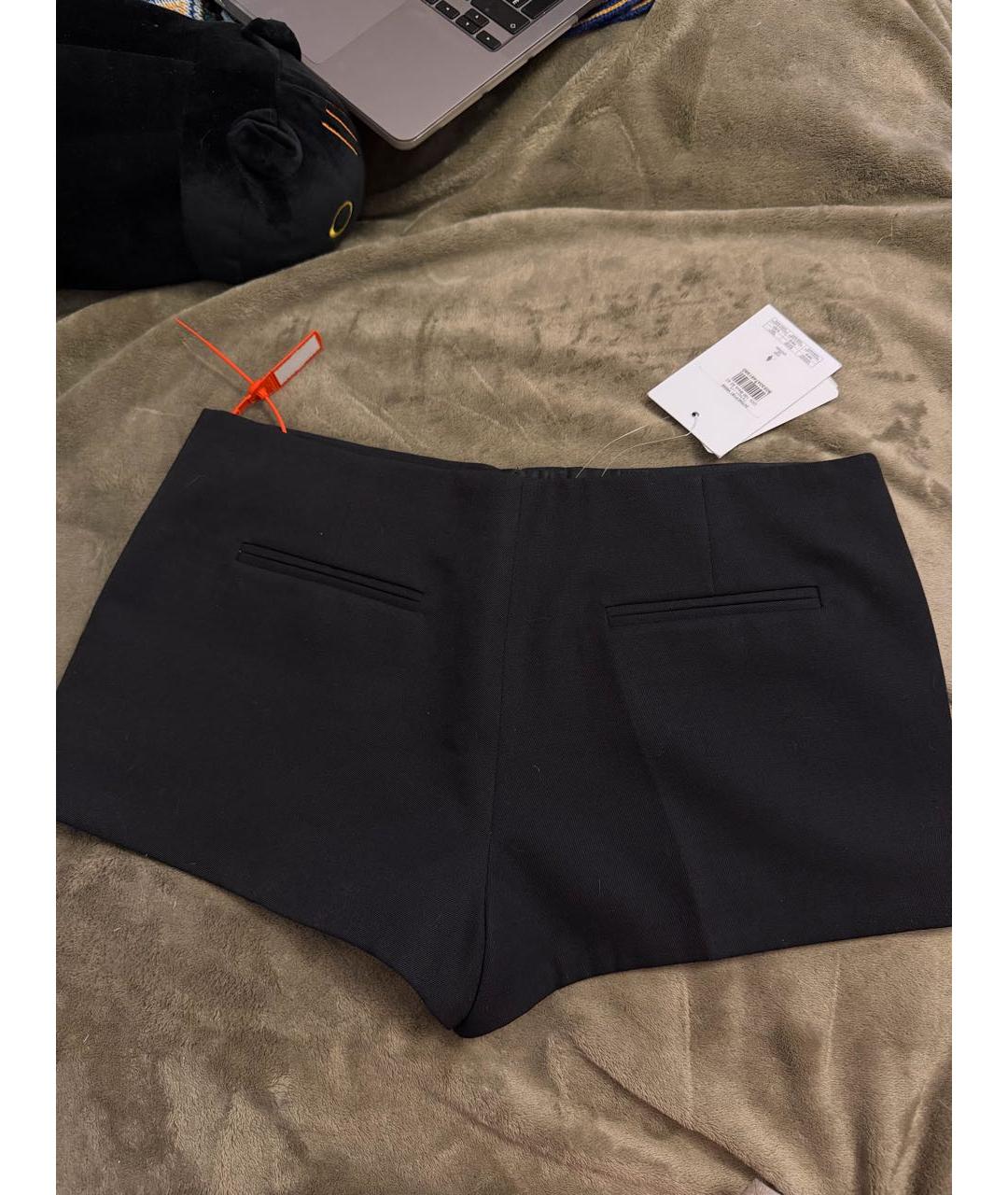 THE ATTICO Черные шелковые шорты, фото 3