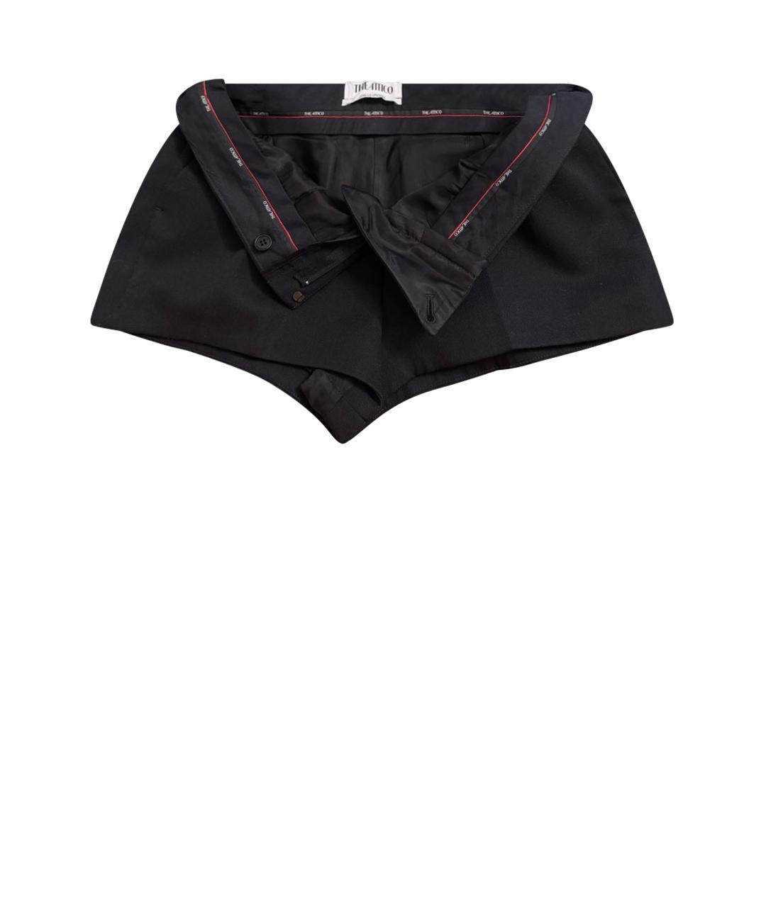 THE ATTICO Черные шелковые шорты, фото 1