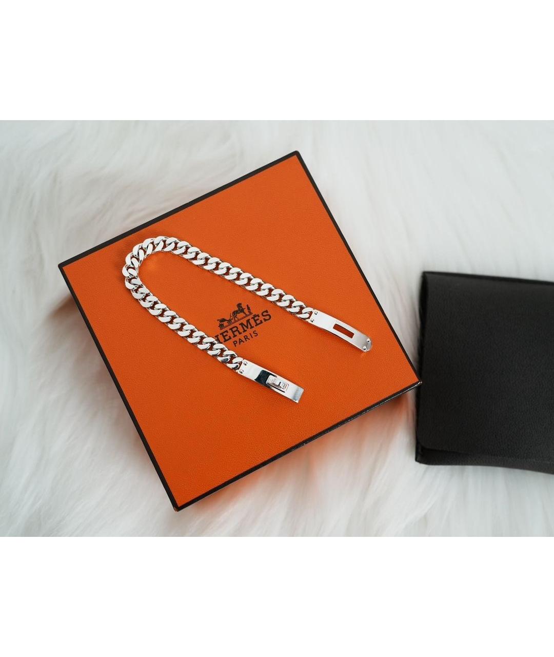 HERMES Серебрянный серебряный браслет, фото 6