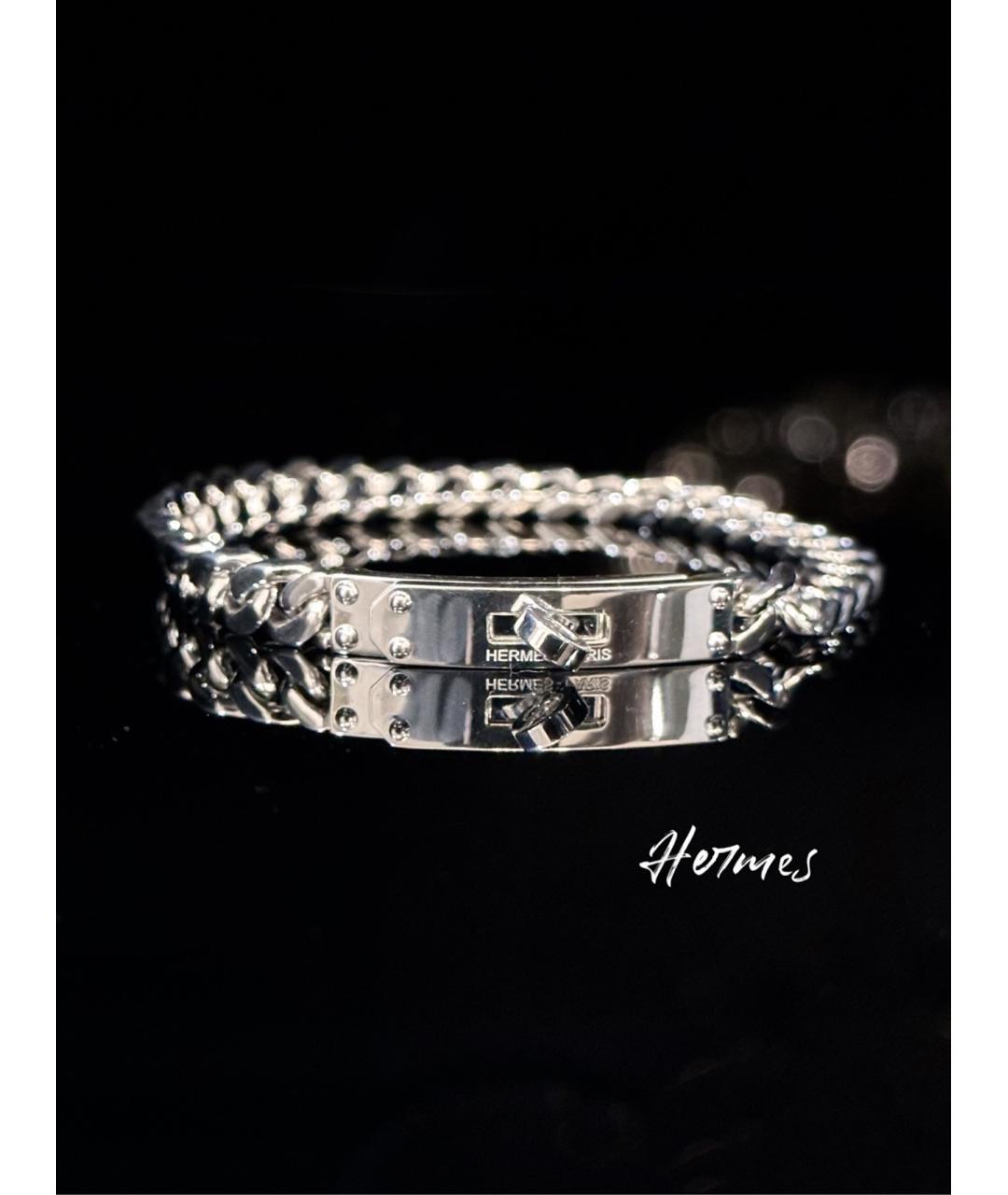 HERMES Серебрянный серебряный браслет, фото 5