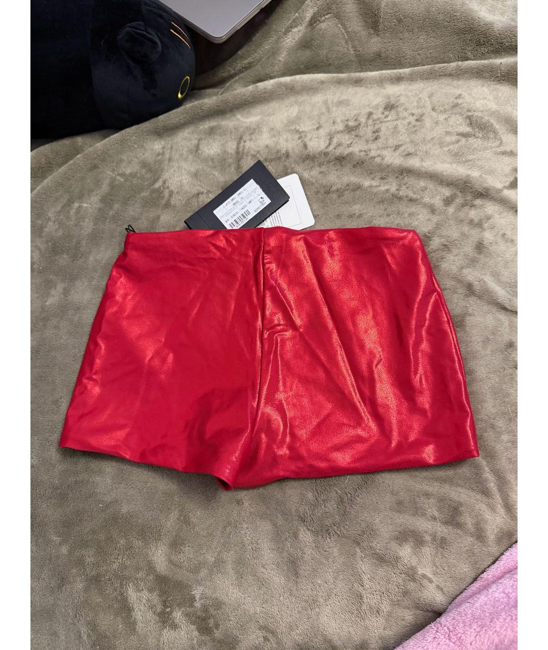 SAINT LAURENT Красные синтетические шорты, фото 2