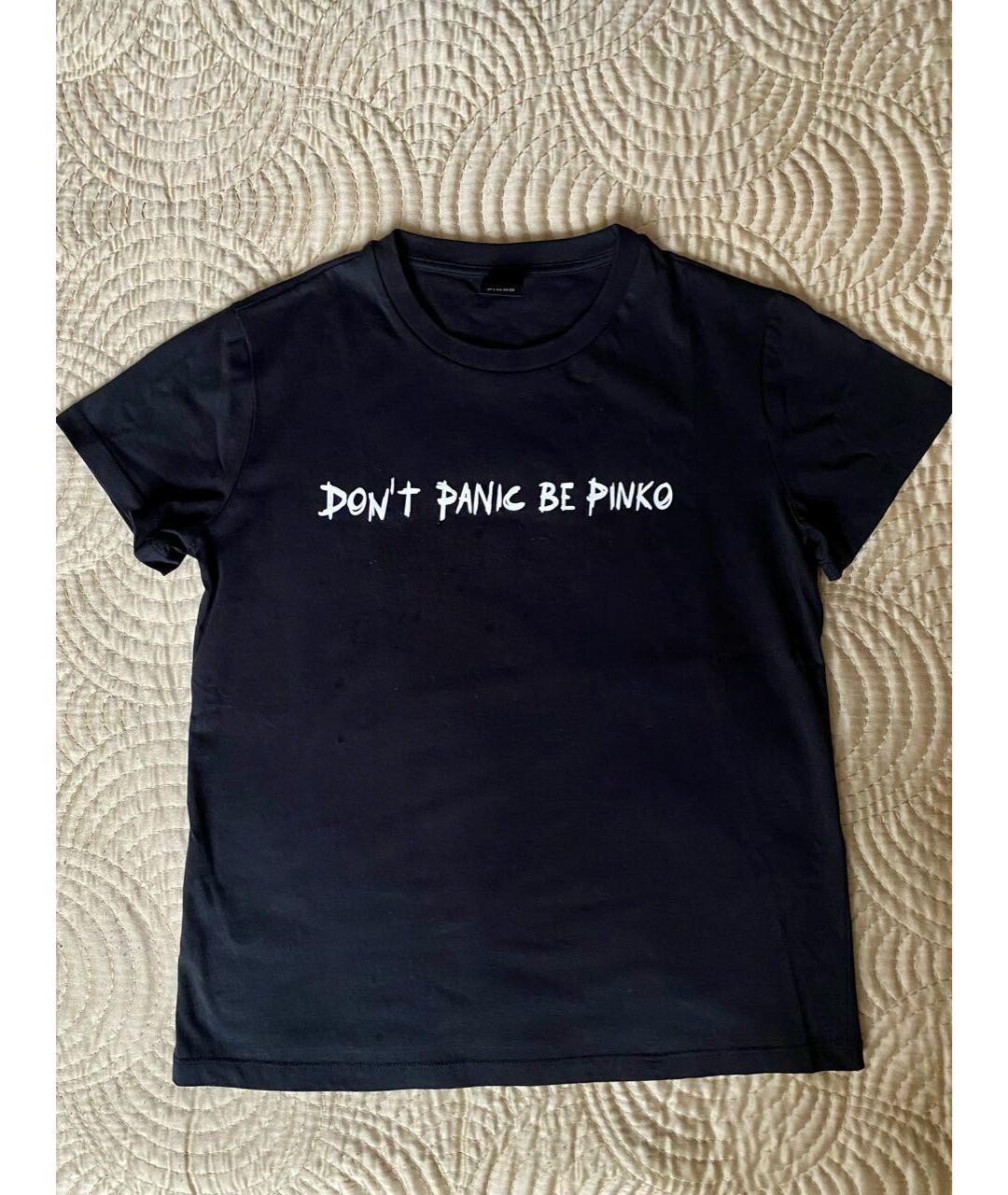 PINKO Черная хлопковая футболка, фото 5