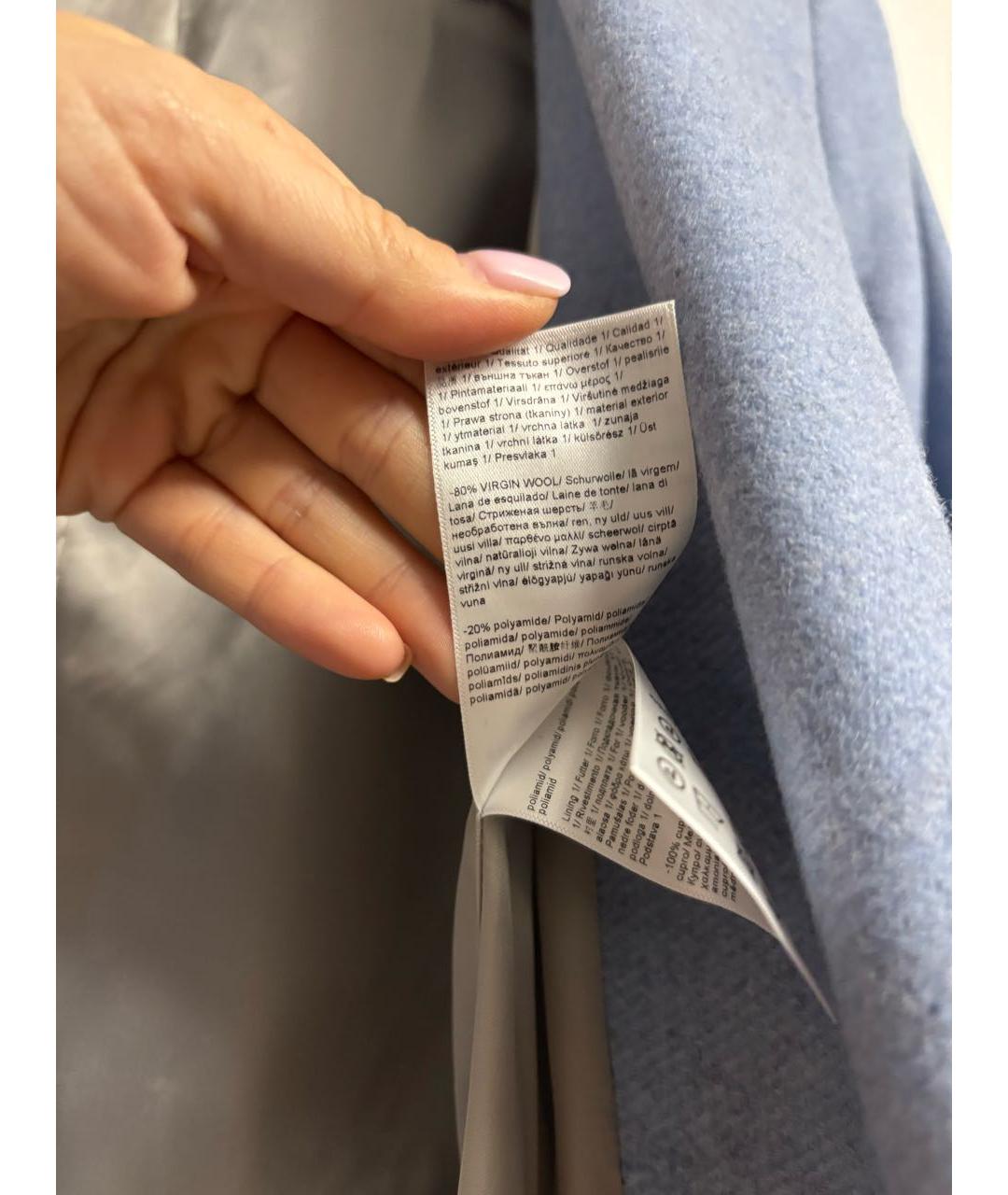 ESCADA Голубое шерстяное пальто, фото 8