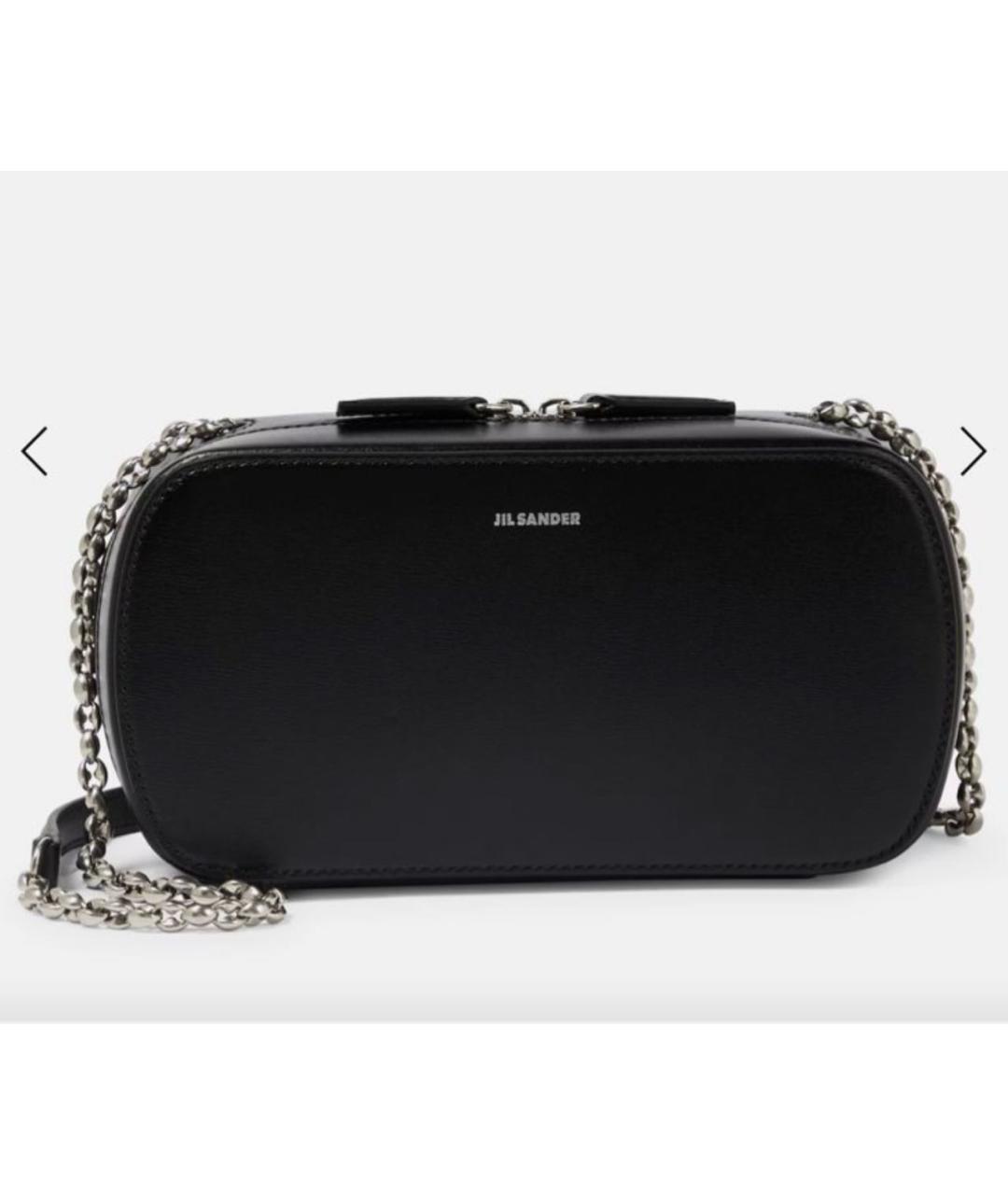 JIL SANDER Черная кожаная сумка через плечо, фото 5