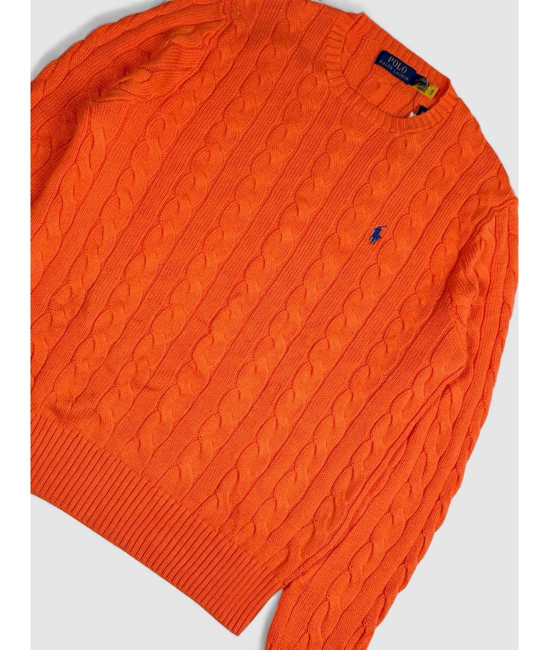 POLO RALPH LAUREN Оранжевый хлопковый джемпер / свитер, фото 2