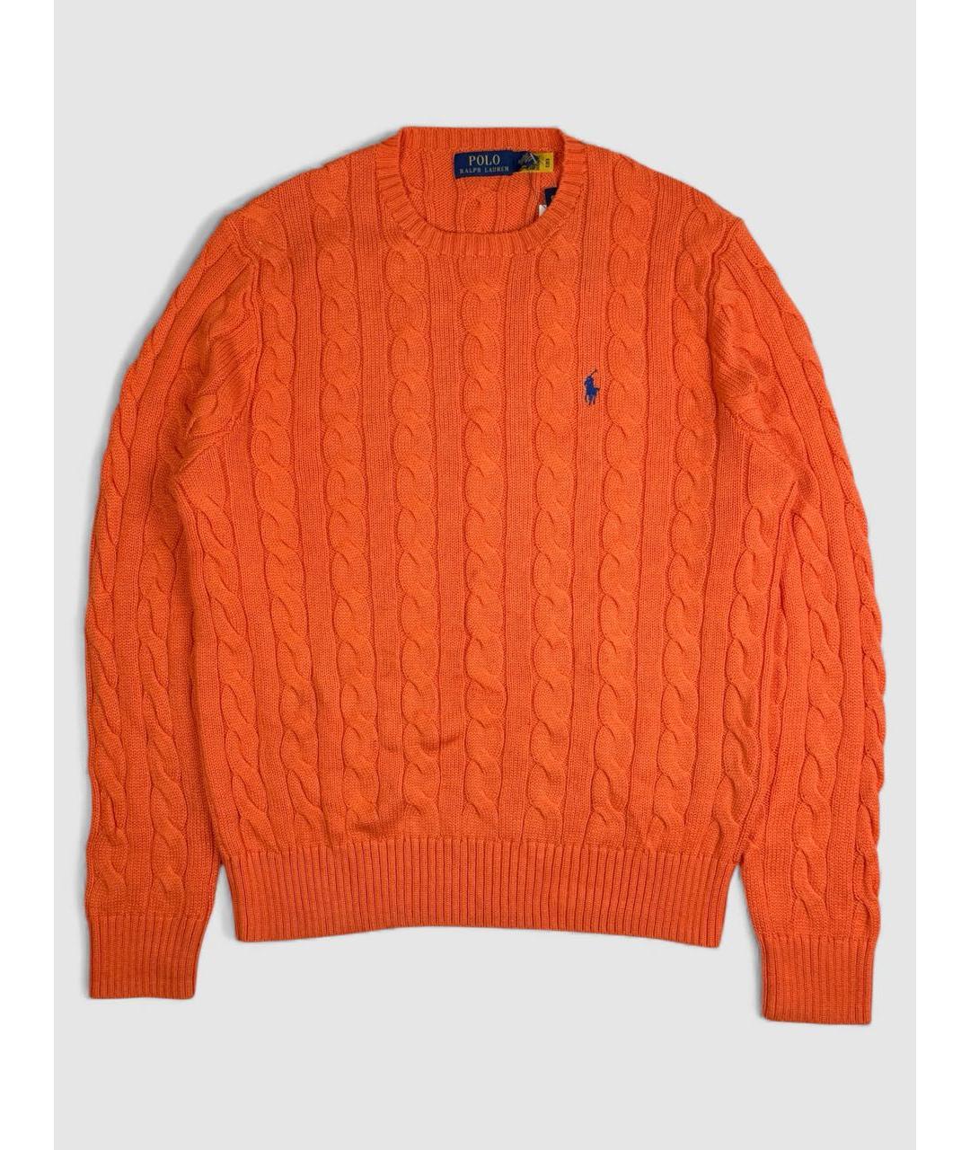 POLO RALPH LAUREN Оранжевый хлопковый джемпер / свитер, фото 5