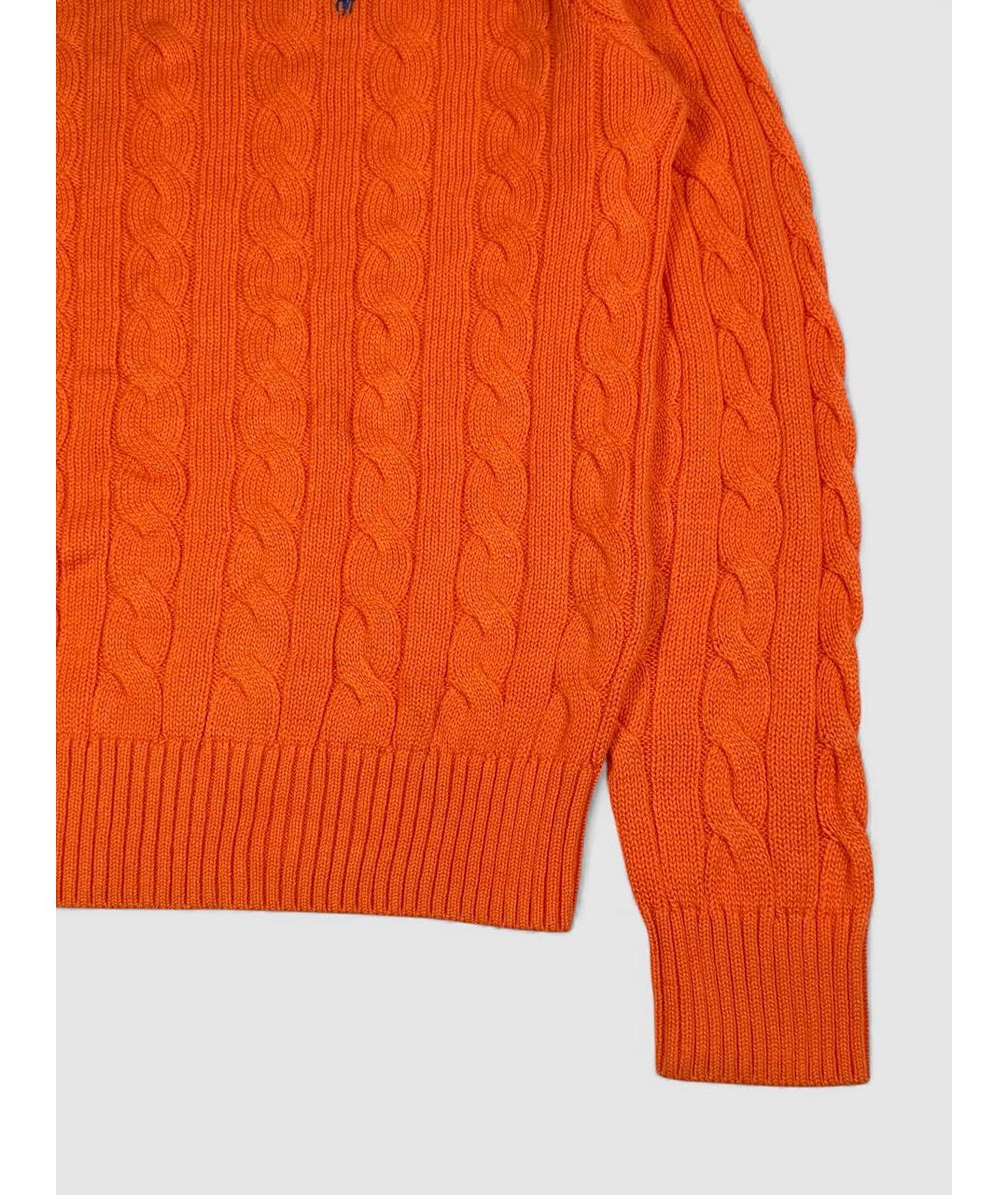 POLO RALPH LAUREN Оранжевый хлопковый джемпер / свитер, фото 4
