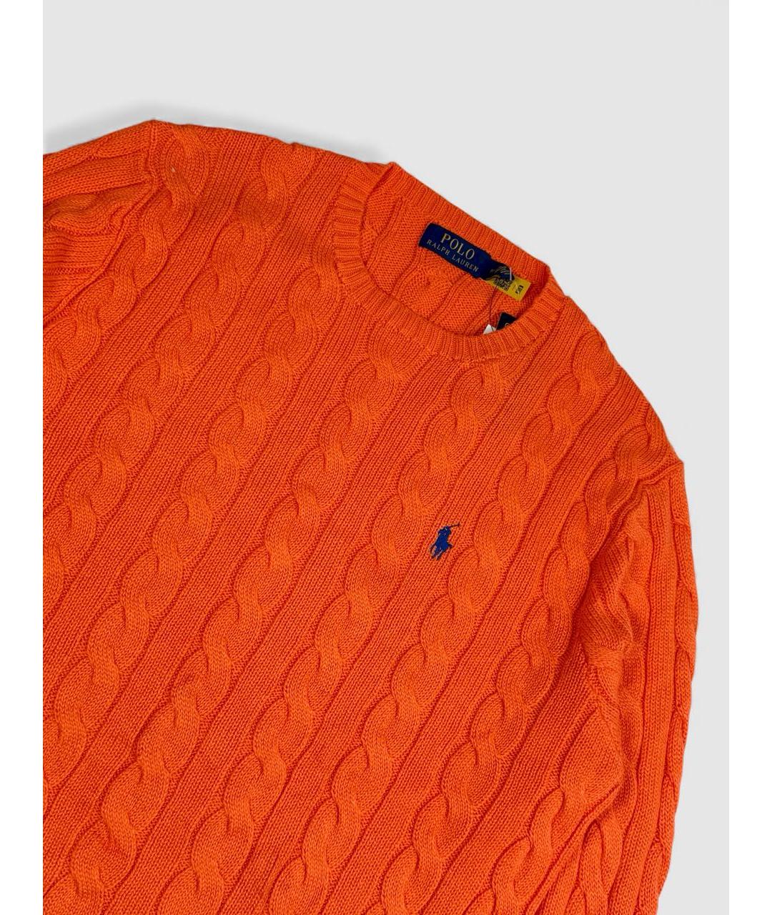 POLO RALPH LAUREN Оранжевый хлопковый джемпер / свитер, фото 3