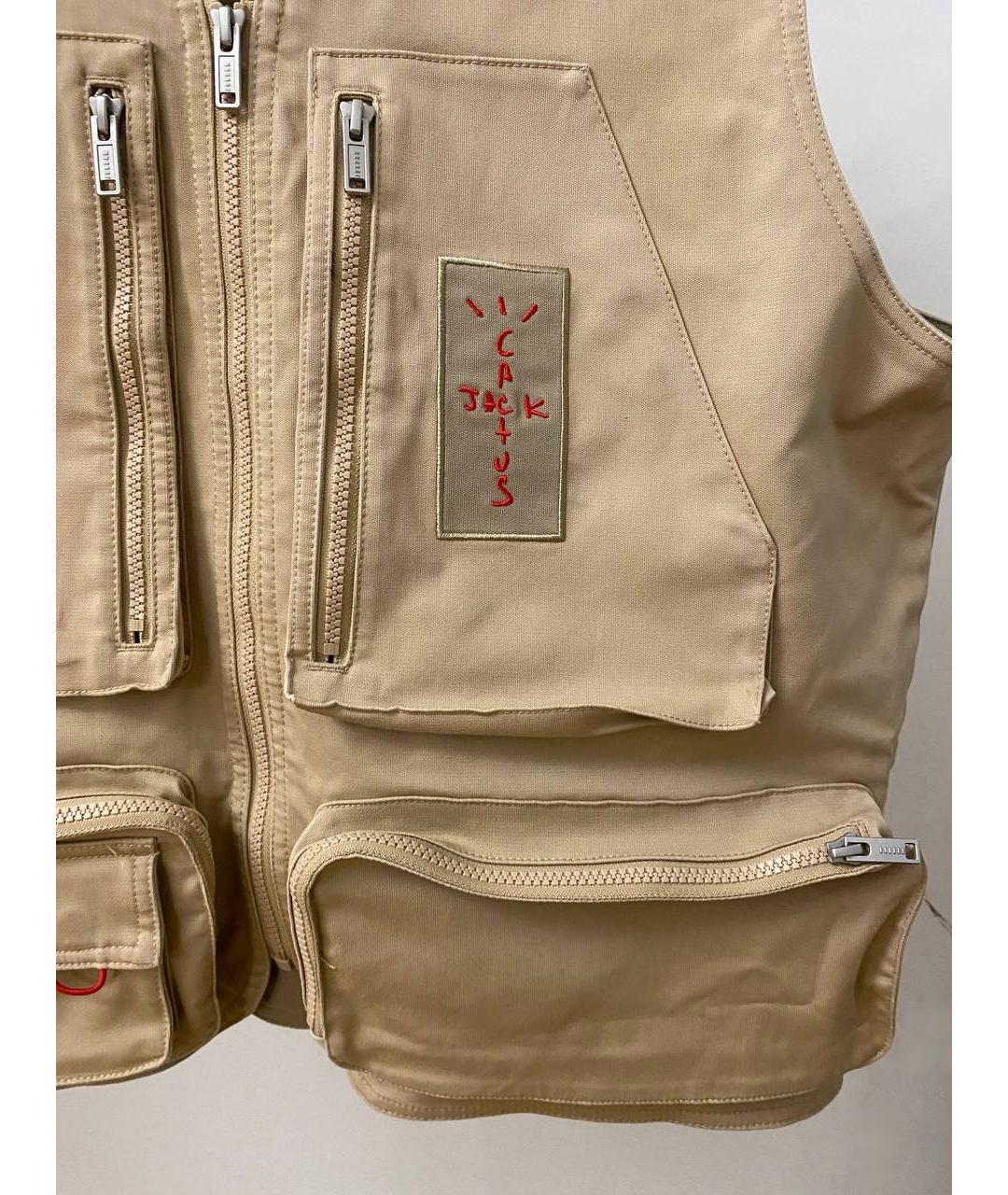 CACTUS JACK BY TRAVIS SCOTT Бежевый хлопковый жилет, фото 4