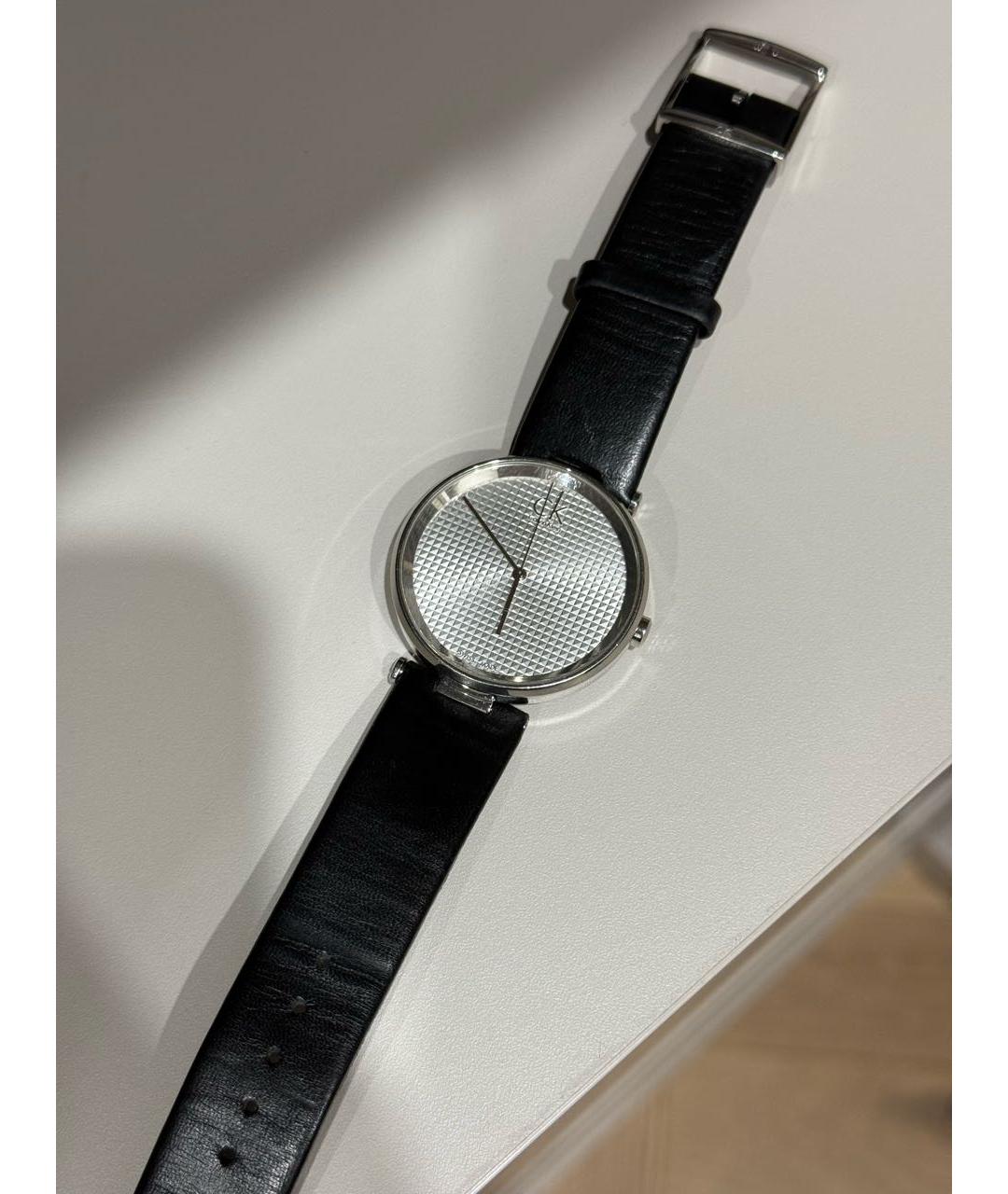 CALVIN KLEIN Серебряные кожаные часы, фото 5