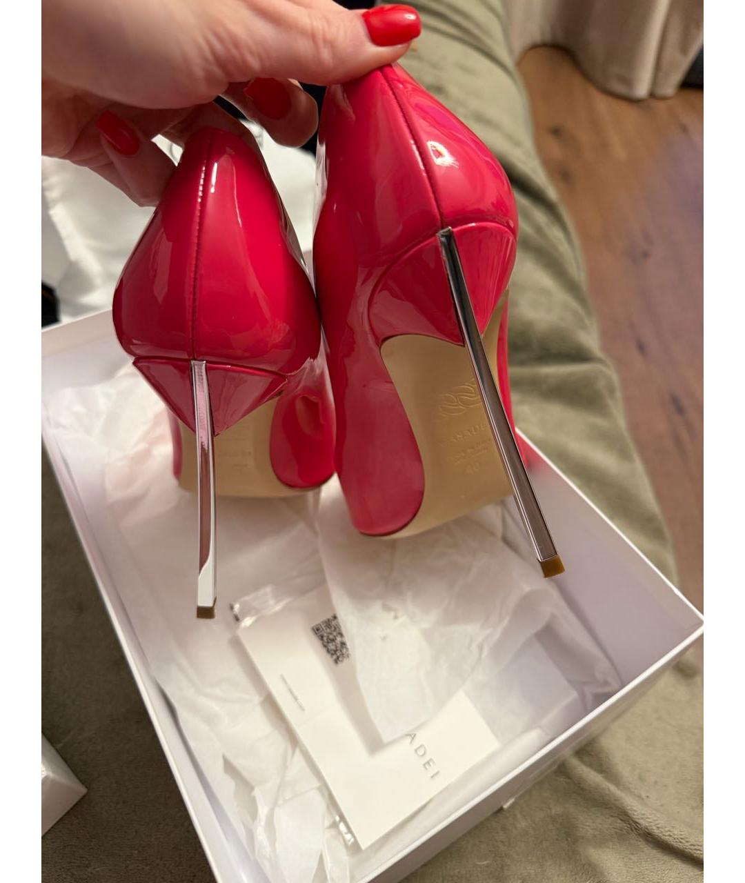 CASADEI Коралловые туфли из лакированной кожи, фото 4