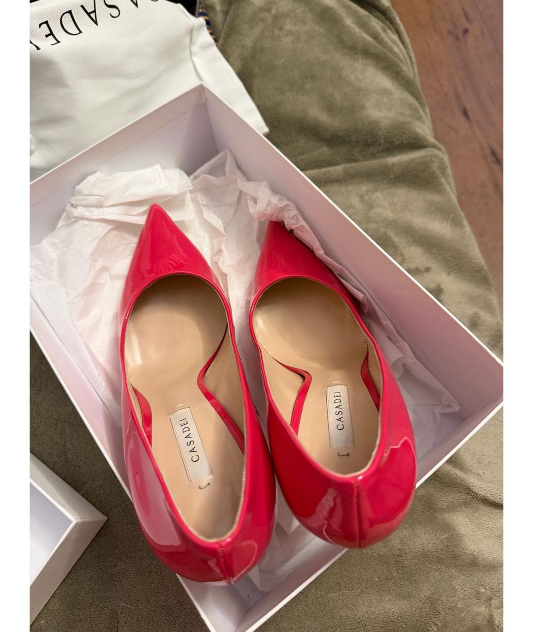 CASADEI Коралловые туфли из лакированной кожи, фото 3