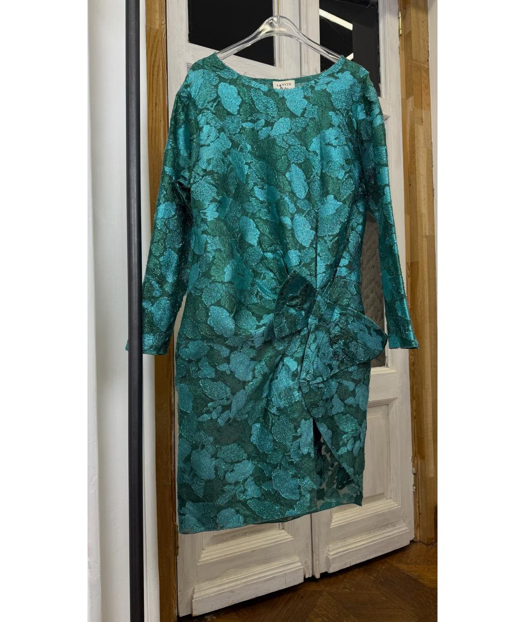 LANVIN Зеленые вечернее платье, фото 5