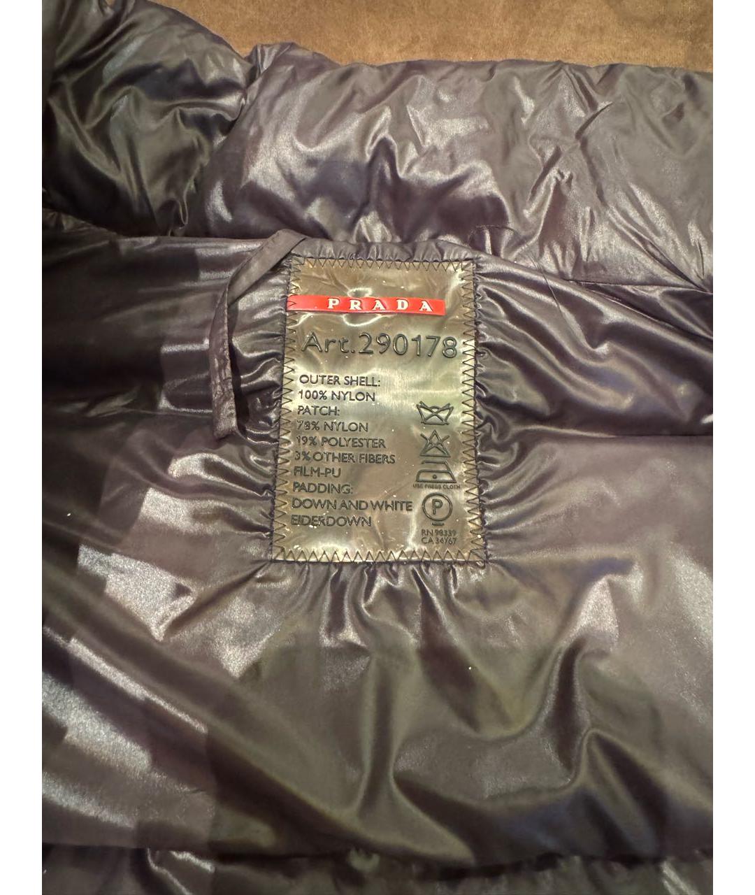 PRADA Черная полиамидовая куртка, фото 7