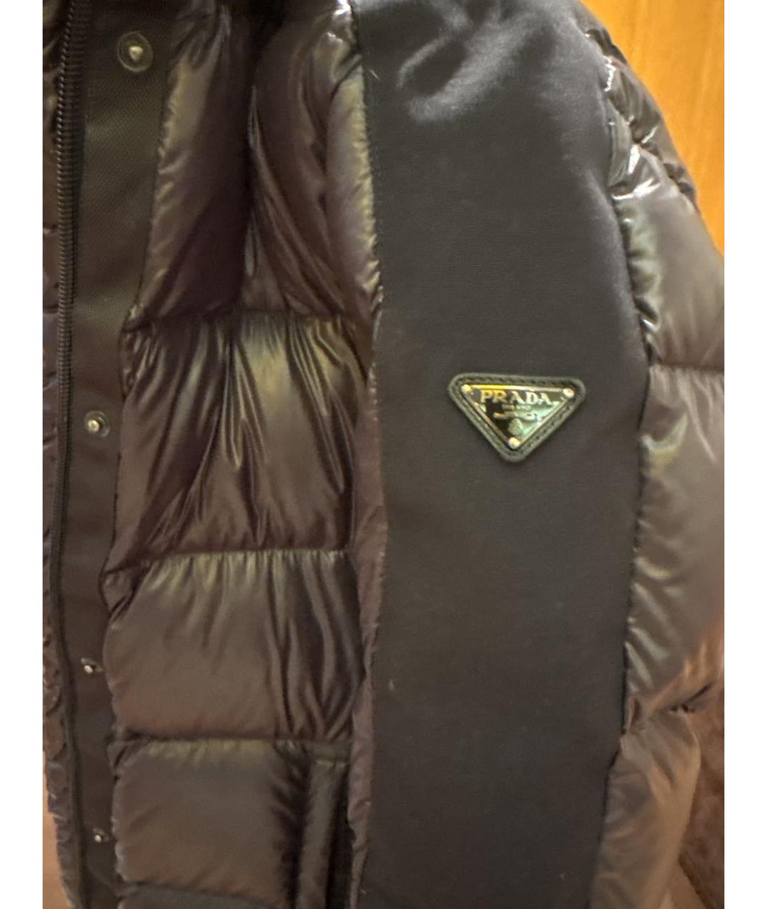 PRADA Черная полиамидовая куртка, фото 4