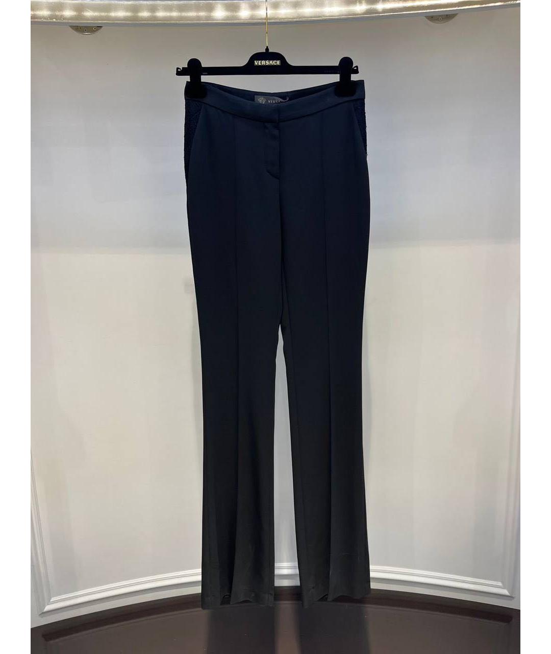 VERSACE Черные брюки широкие, фото 3
