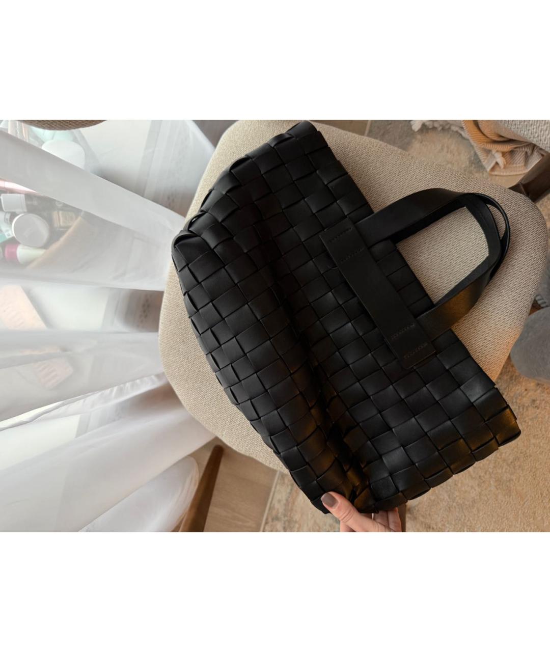 MIU MIU Черная кожаная сумка тоут, фото 2