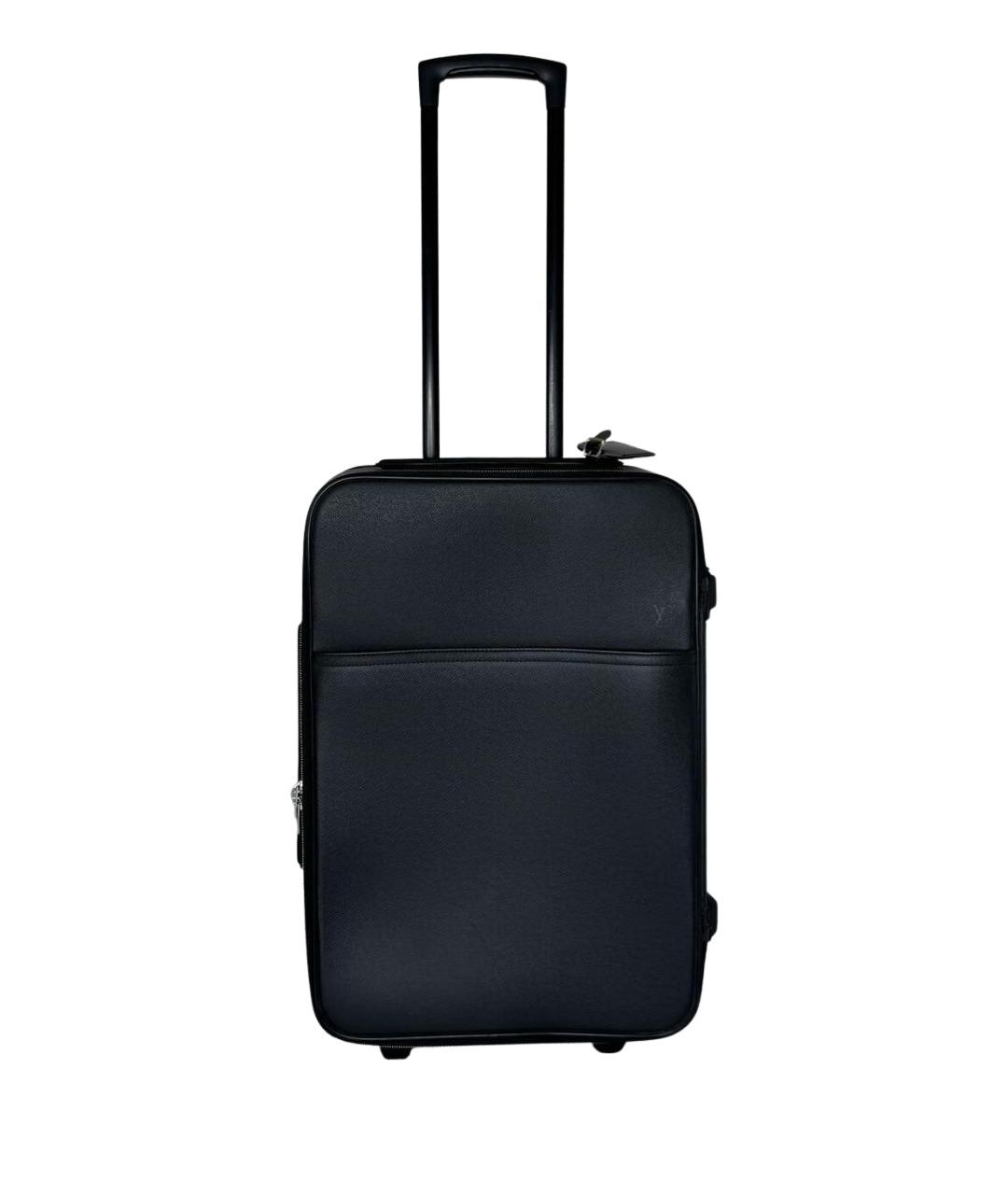 LOUIS VUITTON Черный кожаный чемодан, фото 1