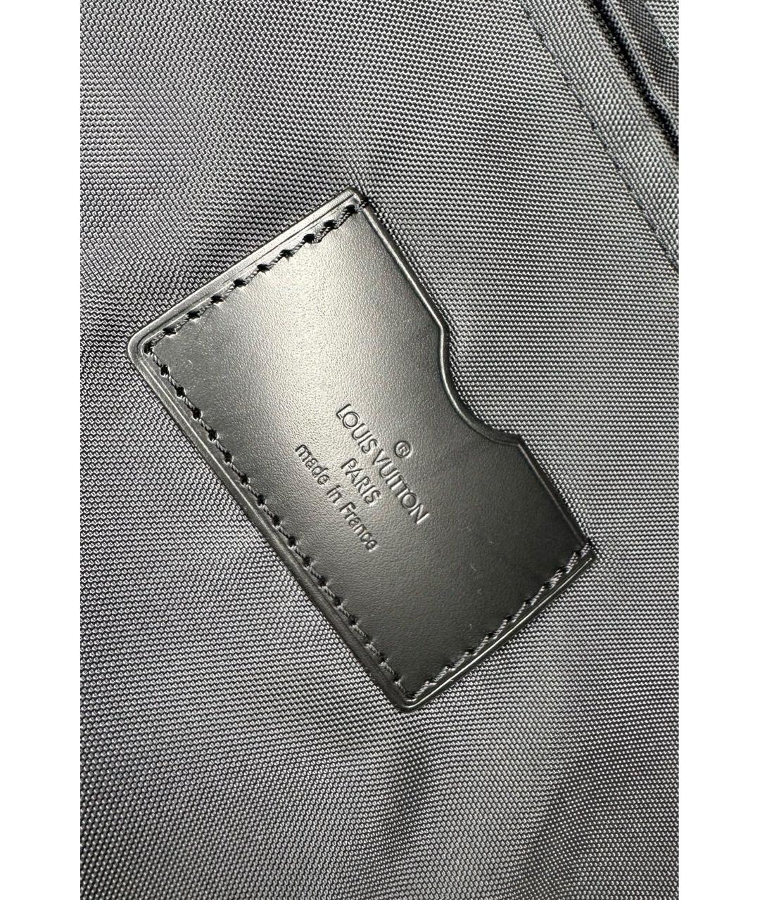 LOUIS VUITTON Черный кожаный чемодан, фото 8