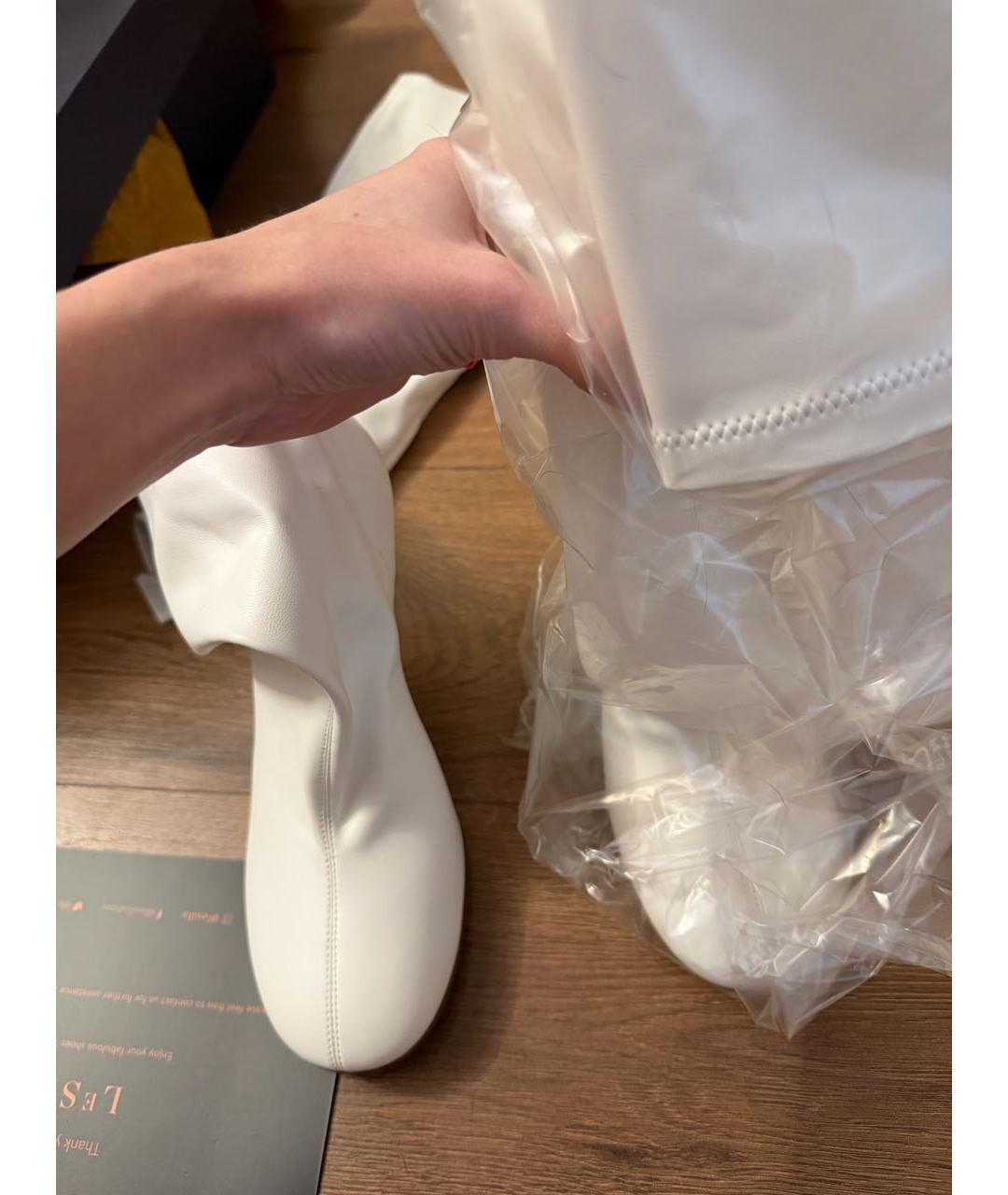 LE SILLA Белые кожаные ботфорты, фото 2