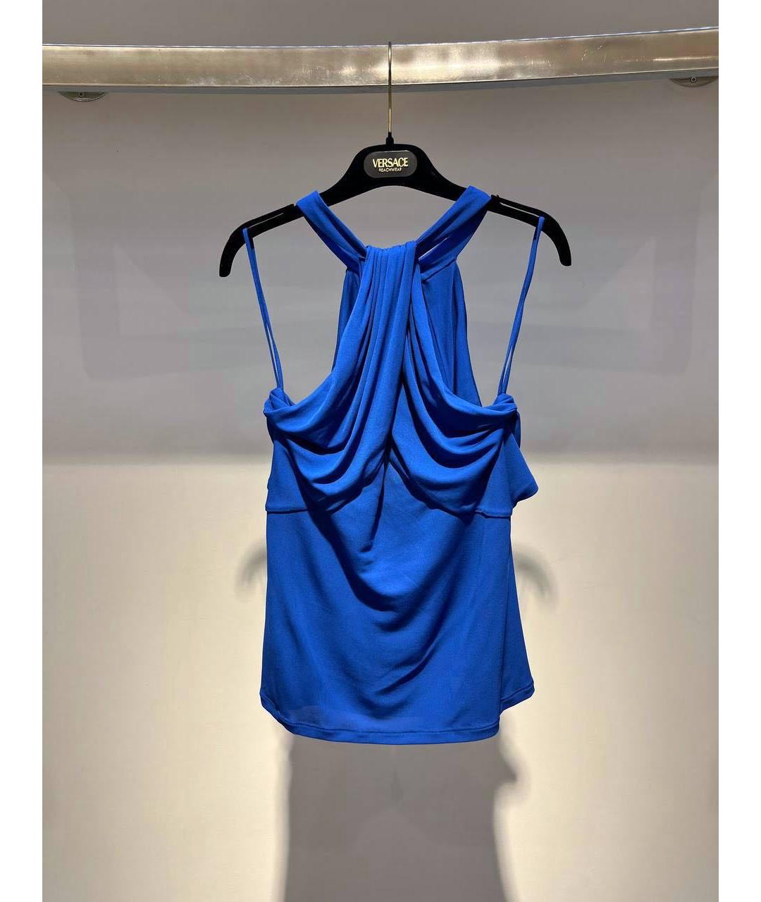 VERSACE Синяя блузы, фото 3