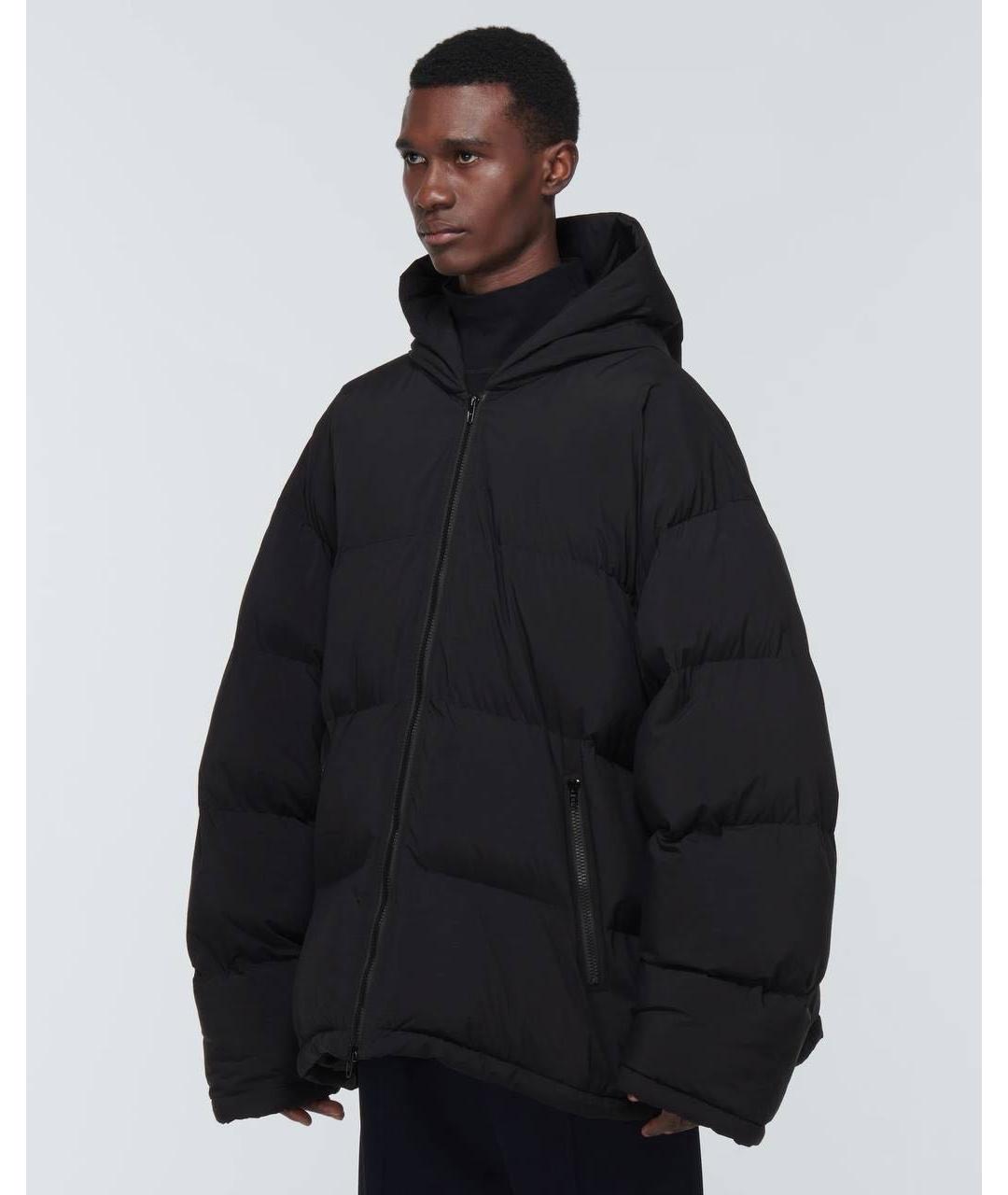 BALENCIAGA Черный хлопковый пуховик, фото 6