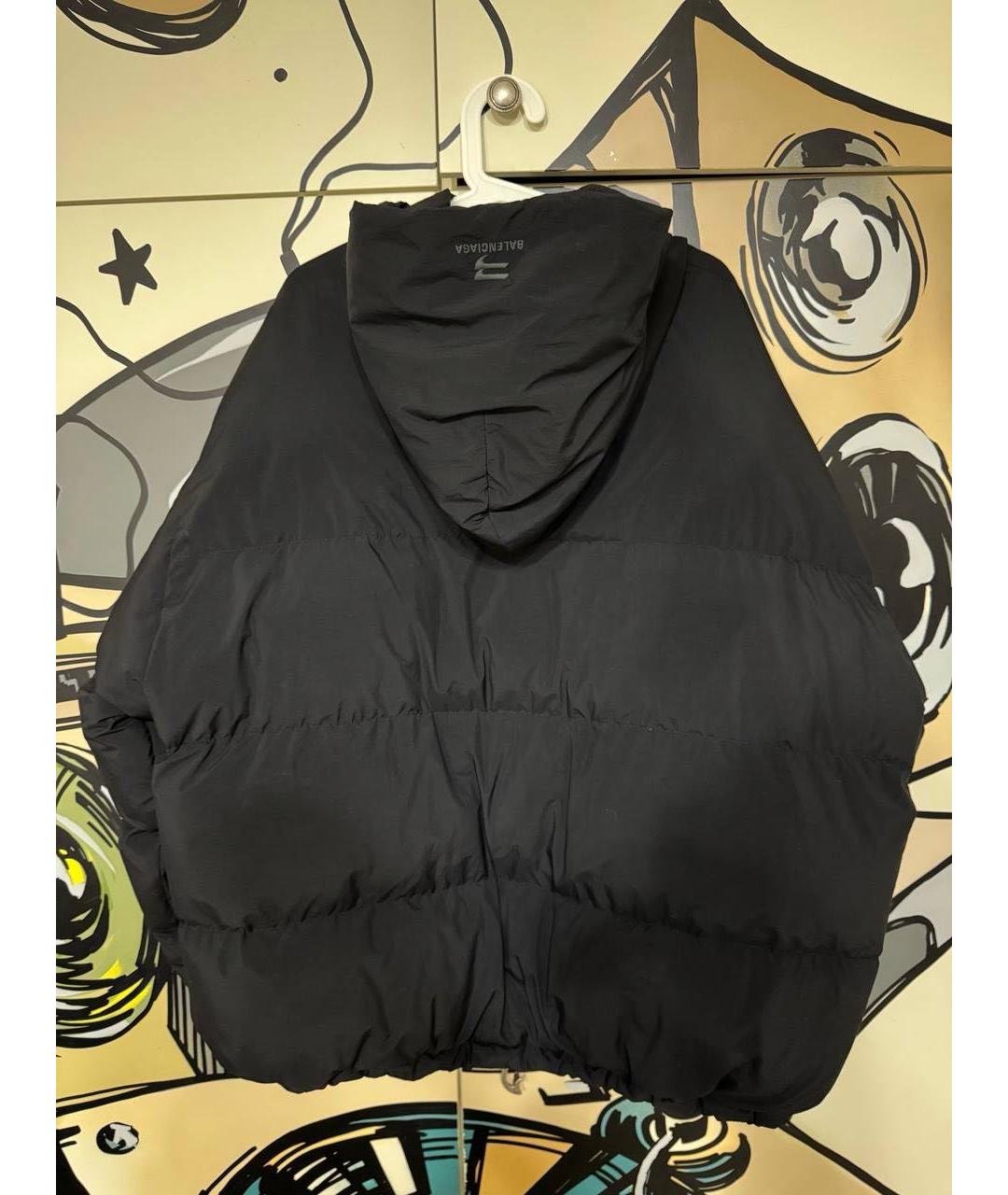 BALENCIAGA Черный хлопковый пуховик, фото 2