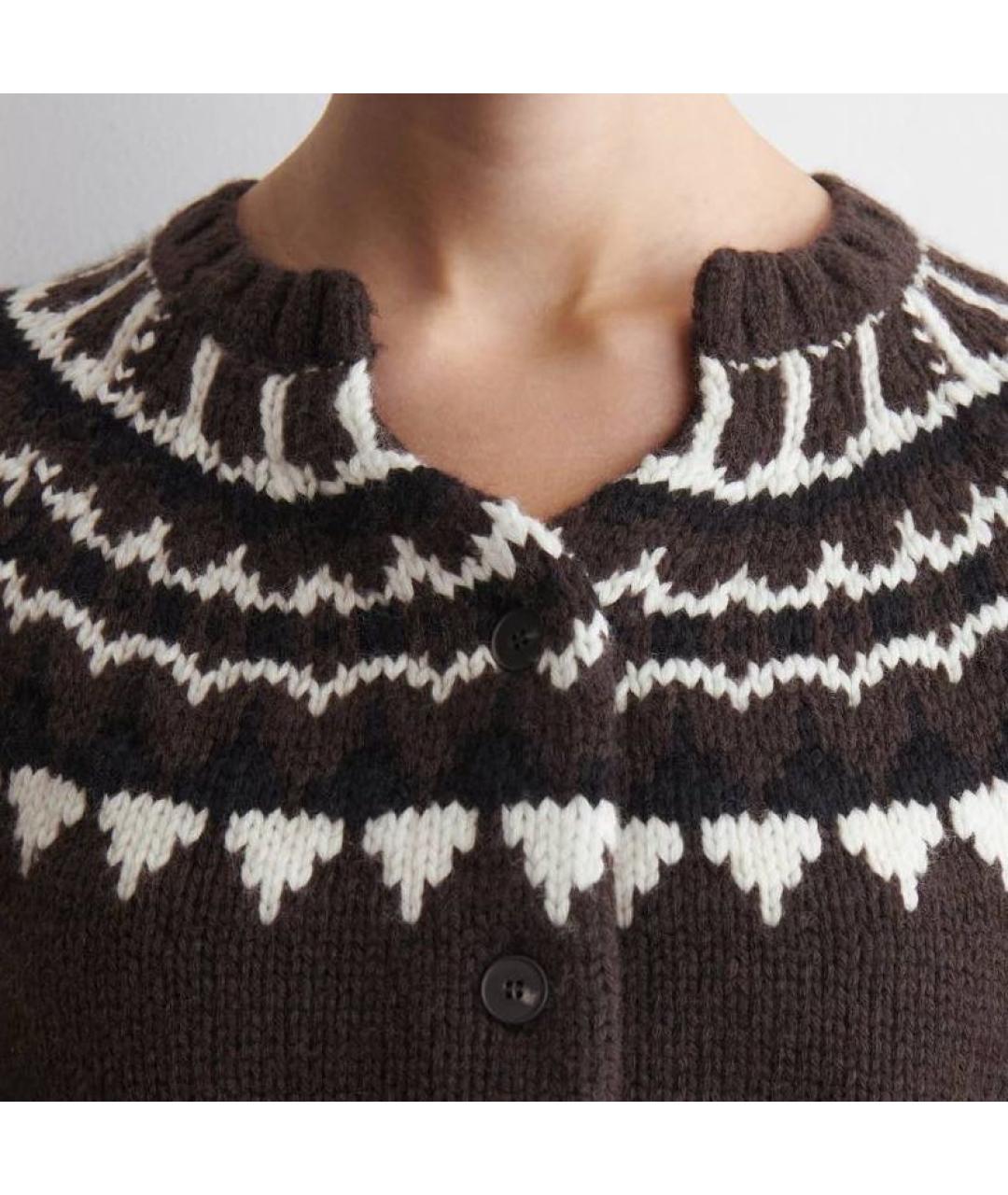 COS Коричневый шерстяной кардиган, фото 5