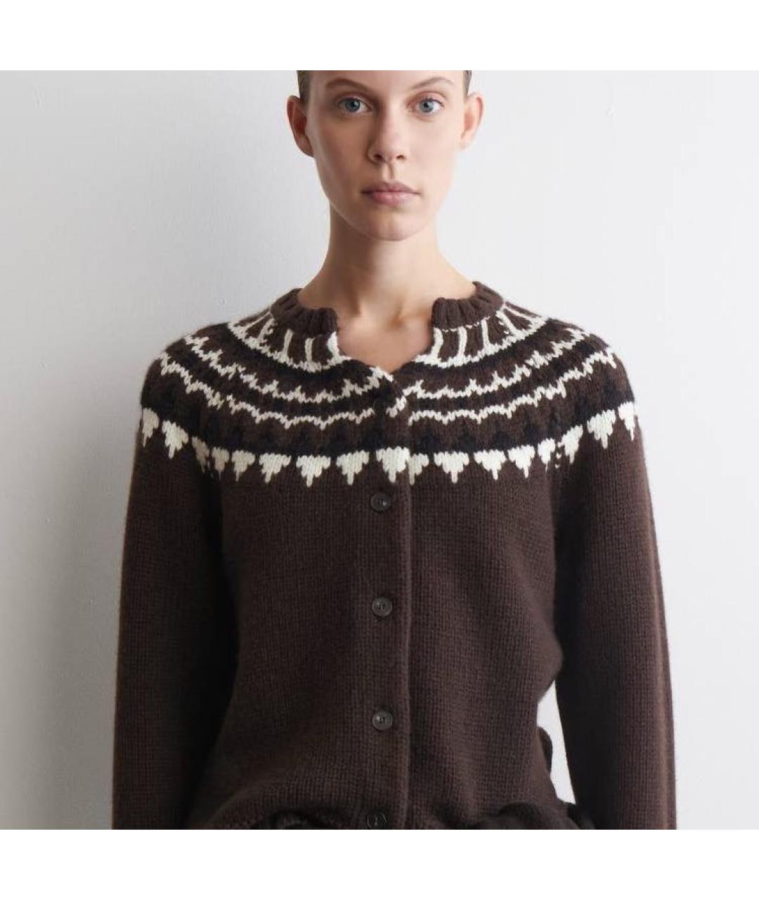 COS Коричневый шерстяной кардиган, фото 6