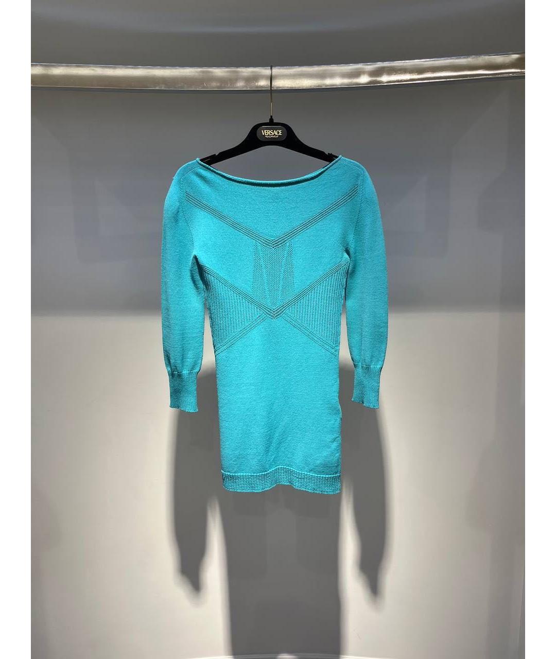 VERSACE Голубой джемпер / свитер, фото 3