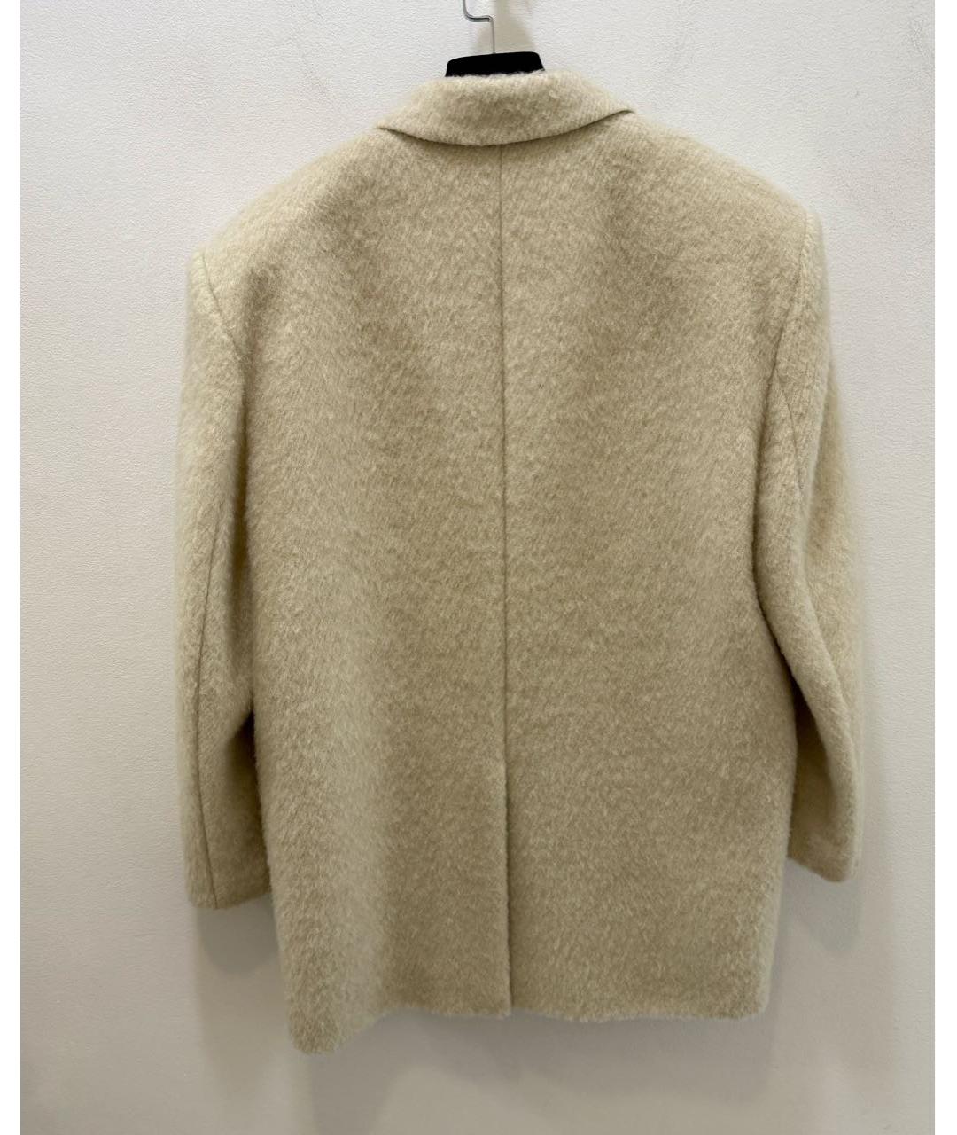 THE ANDAMANE Бежевое шерстяное пальто, фото 4